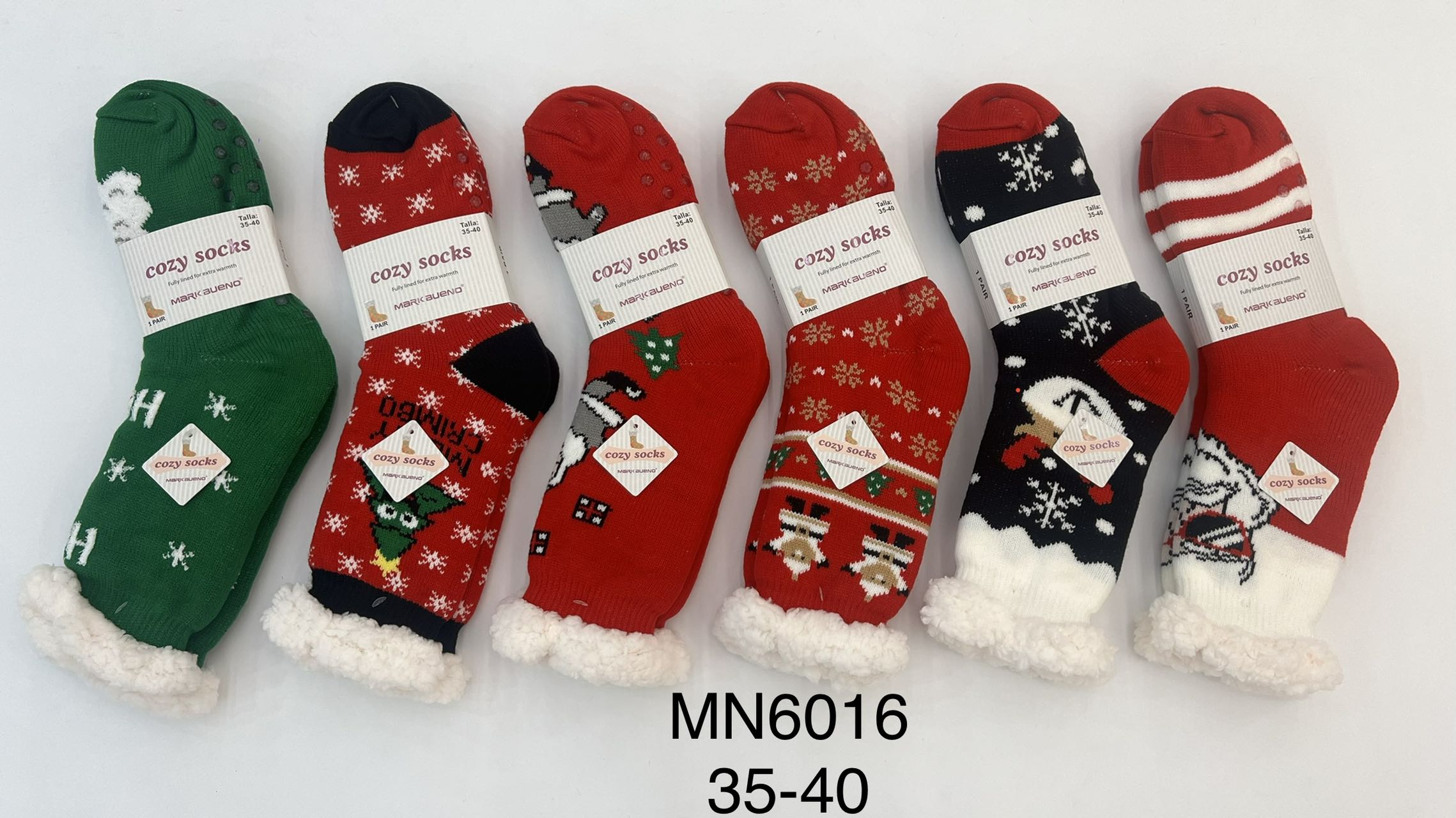 Chausettes chaussons Noël  Femme (x12)#16