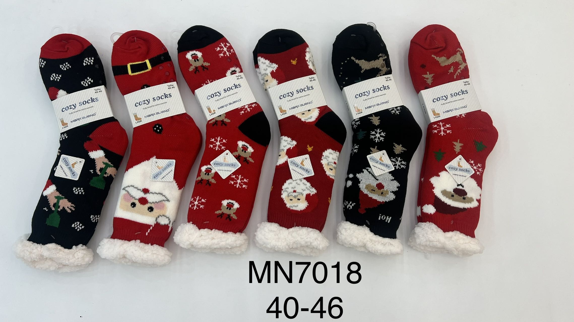 Chausettes chaussons Noël  Homme (x12)#7018