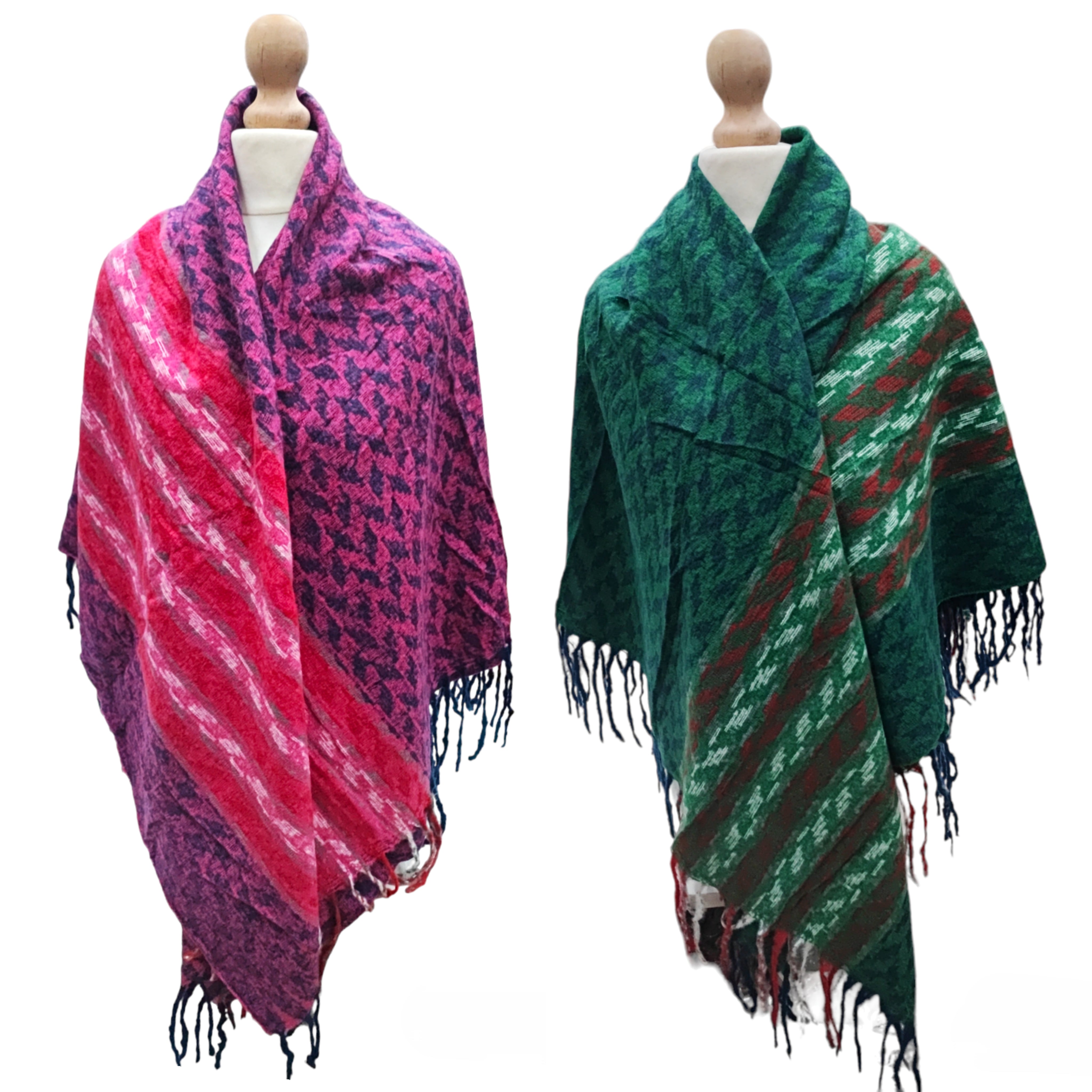Houndstooth pattern shawl scarf 130x130 (X6) #33