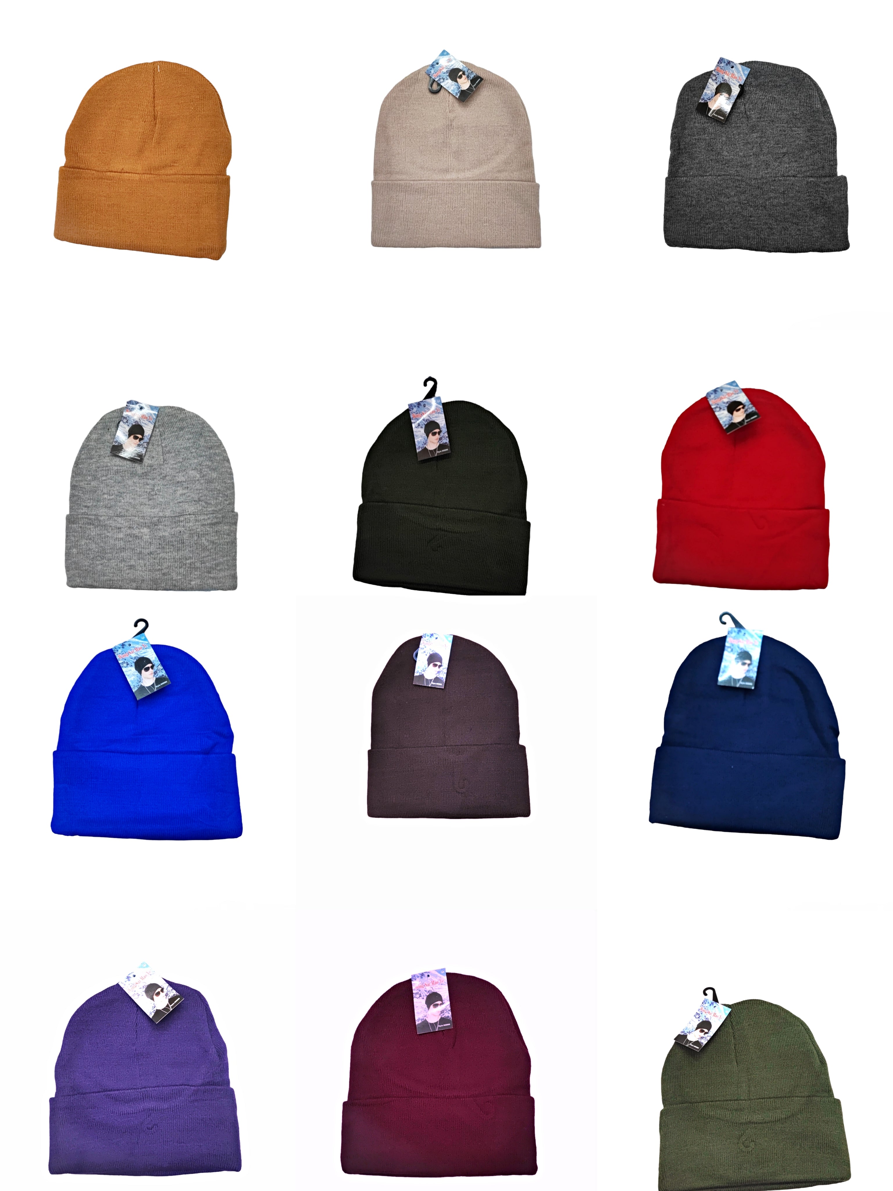 Simple knit hat (x12) #3-1