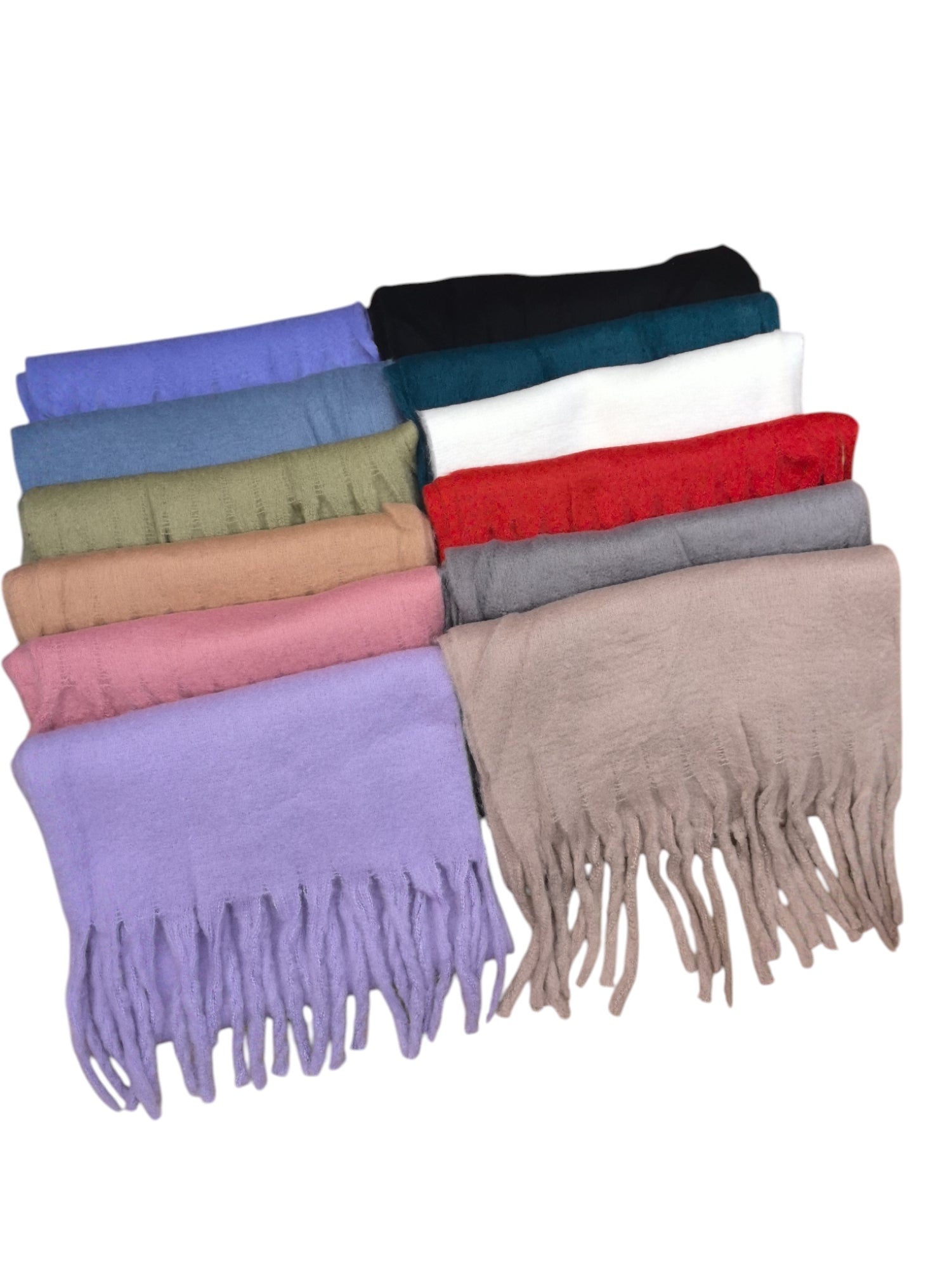 Écharpe châle couleur  unie (x12)#15