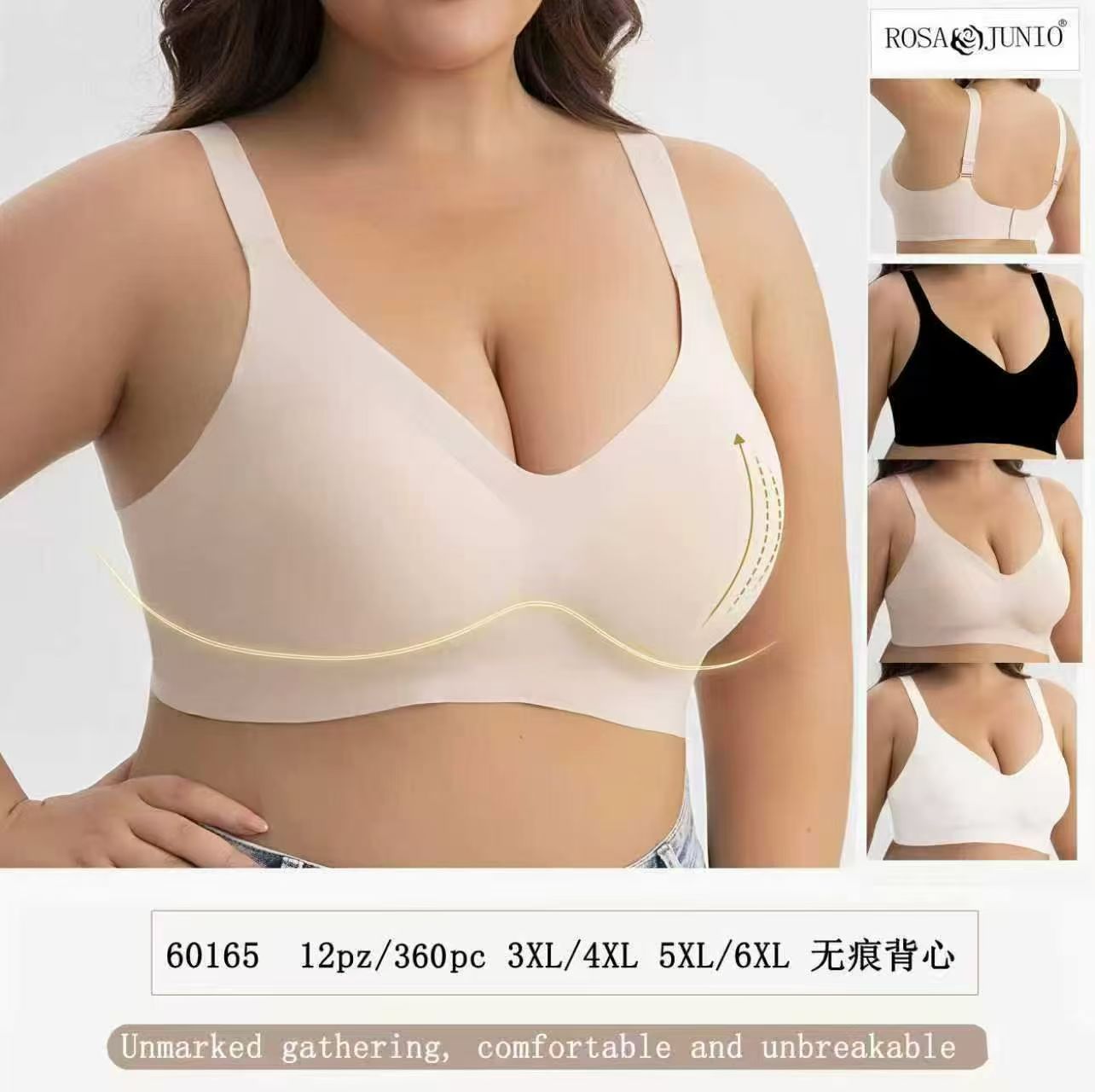 Soutien-gorge sans couture grande taille maintien confortable(x12)