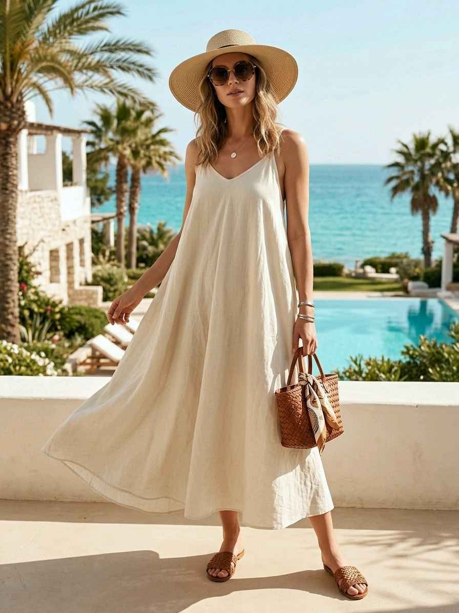 Robe À Bretelles En Coton Légère (x6)