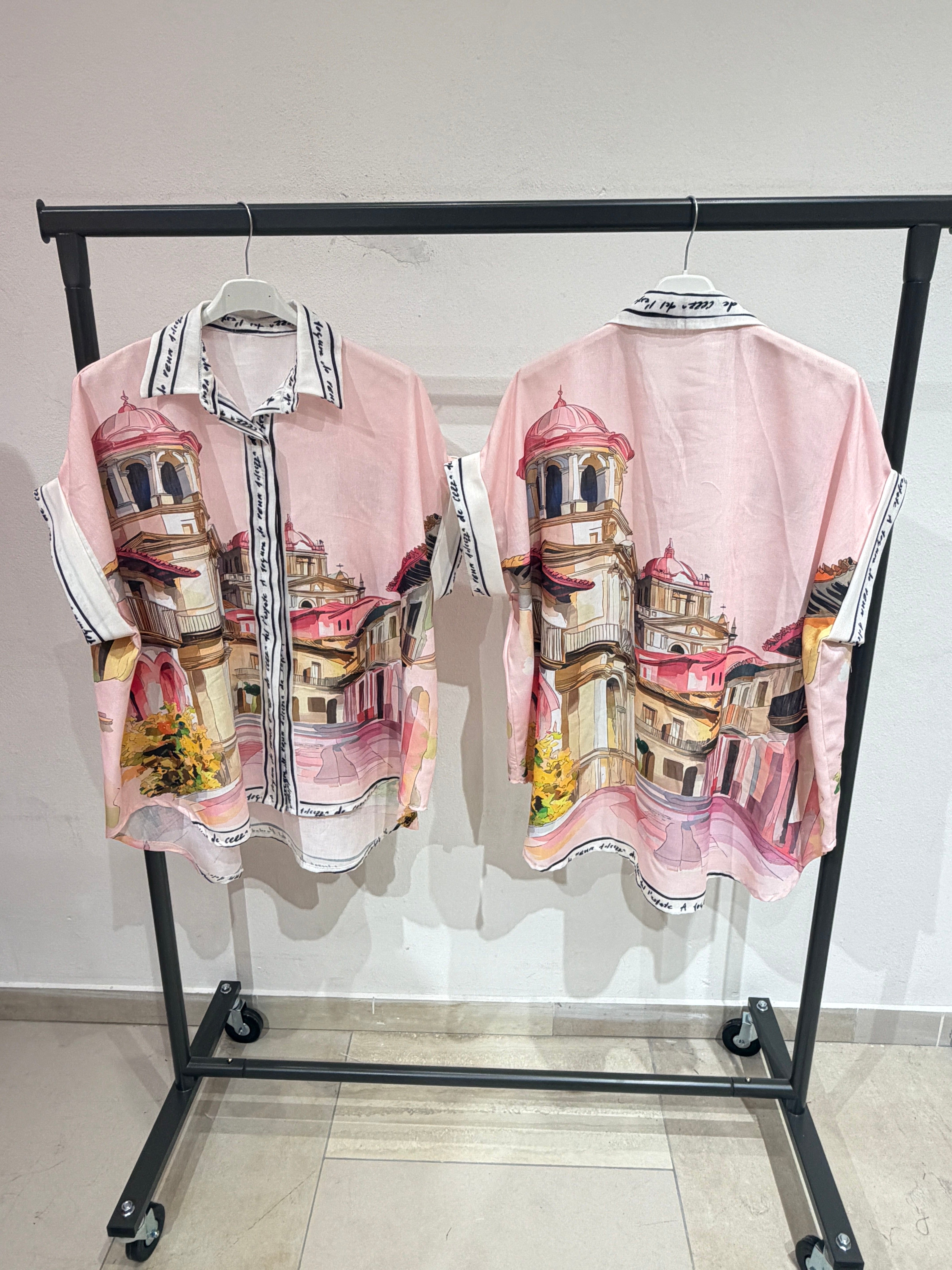 Chemise OverSize Imprimé Graphique (x6)