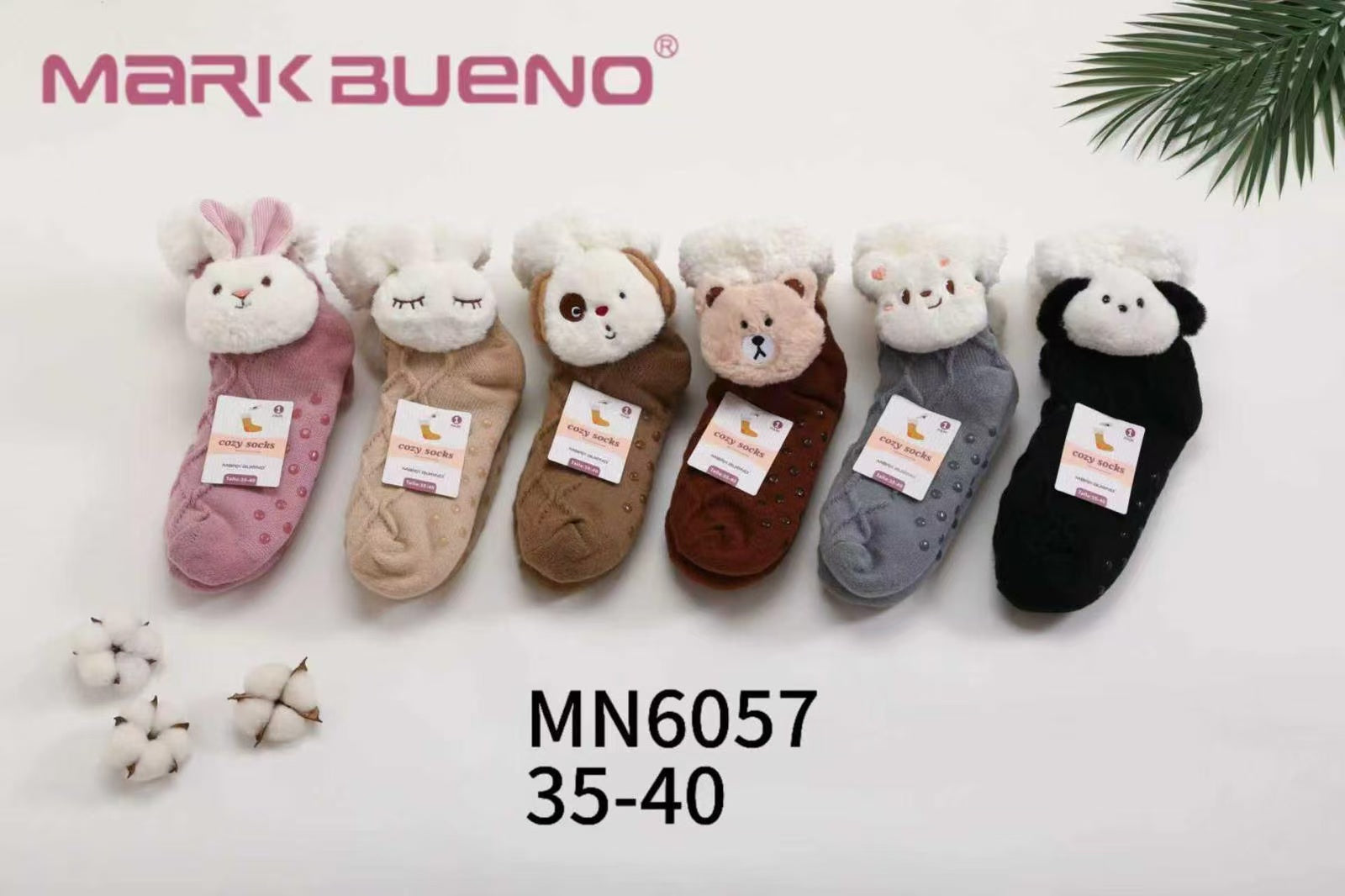 FEMME Chaussettes chaussons fourrées  T35- 40  (x12)/6057