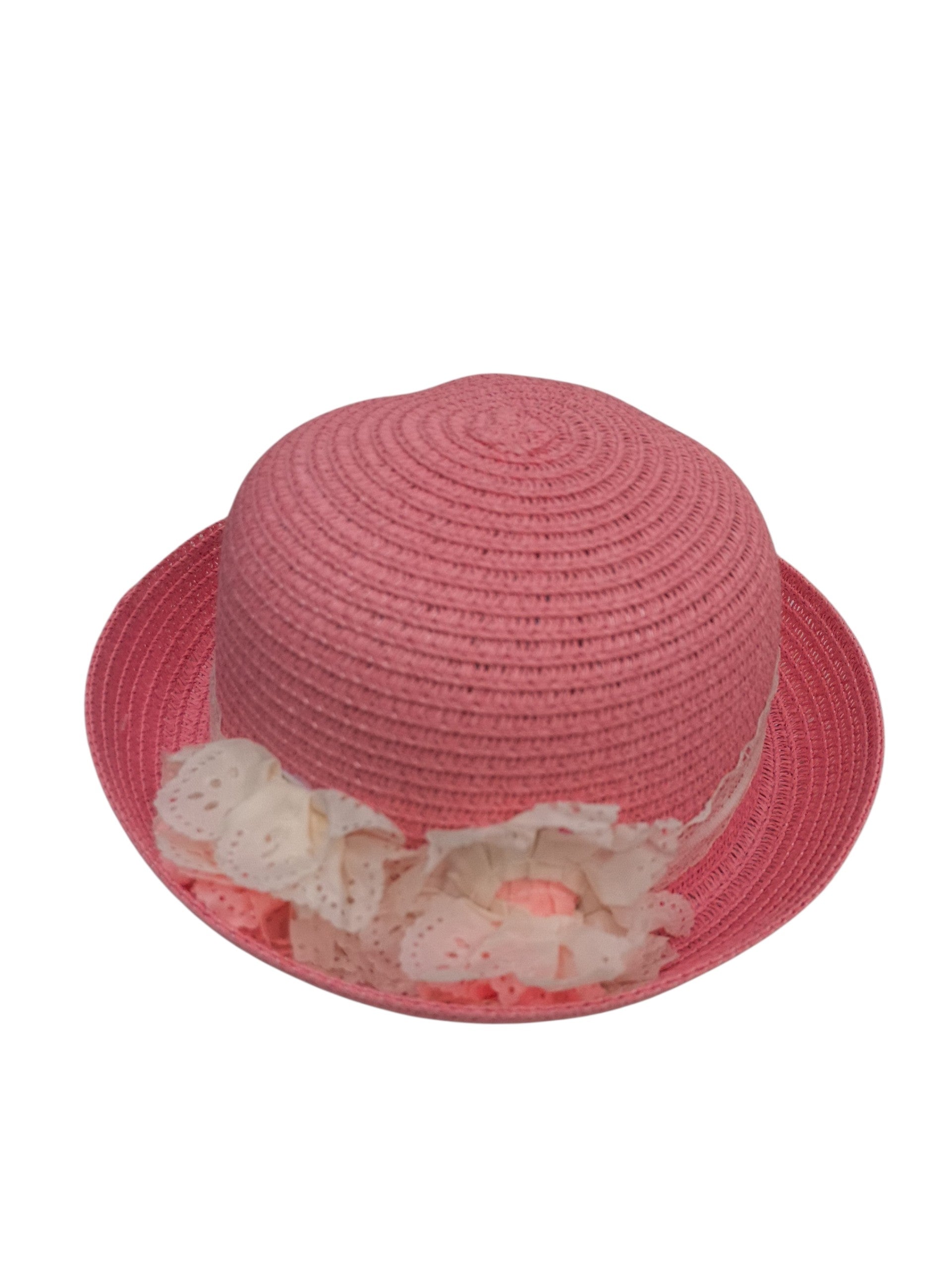 Chapeaux de paille taille enfant motif  fleur (x12) #50