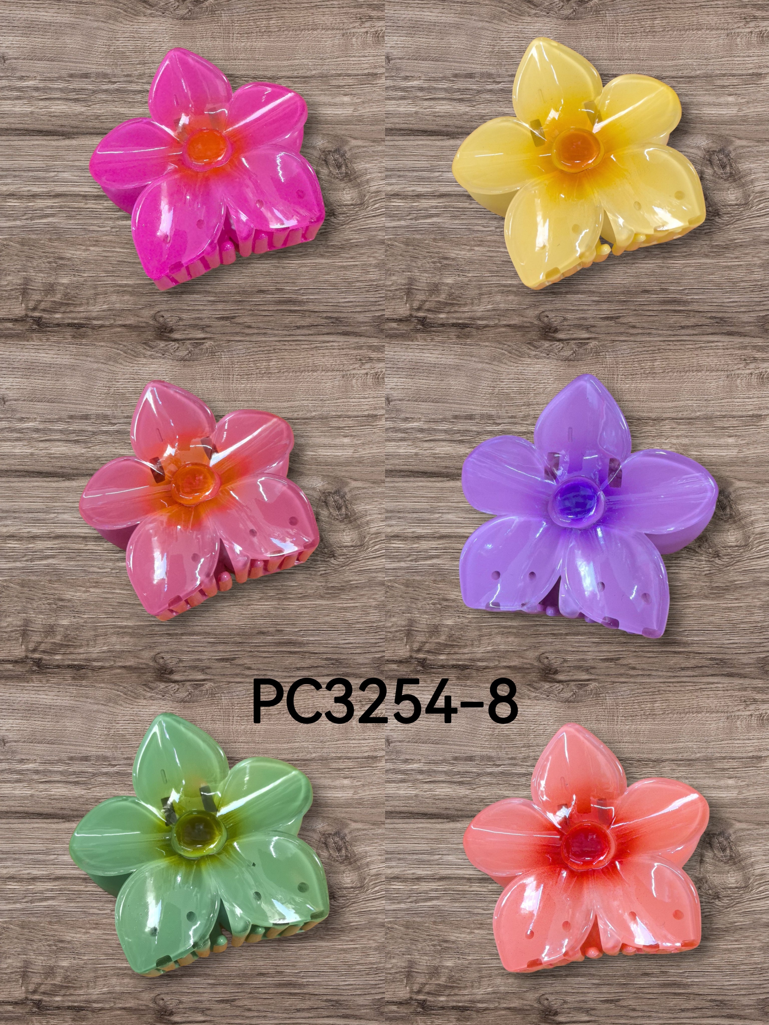 pinces  cheveux  forme  fleur (x12)#8