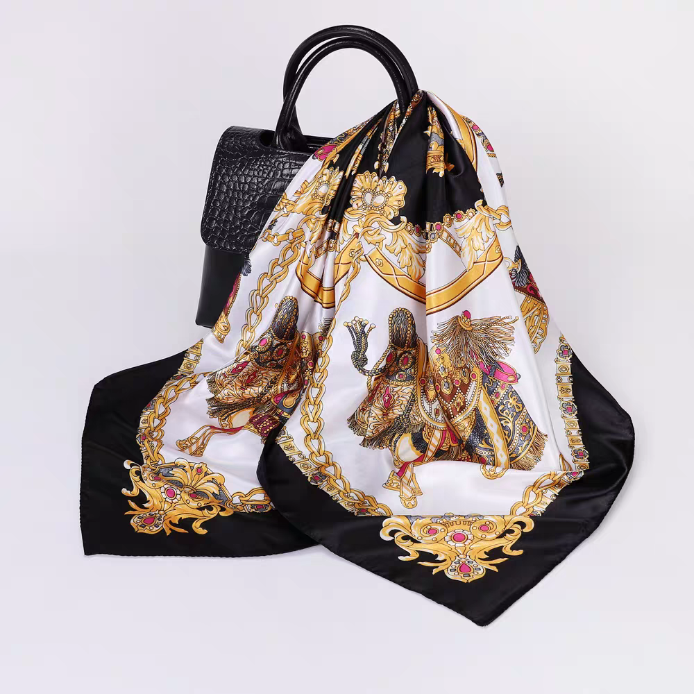Foulard carré  90cm imprimé fantaisie (x10)#69
