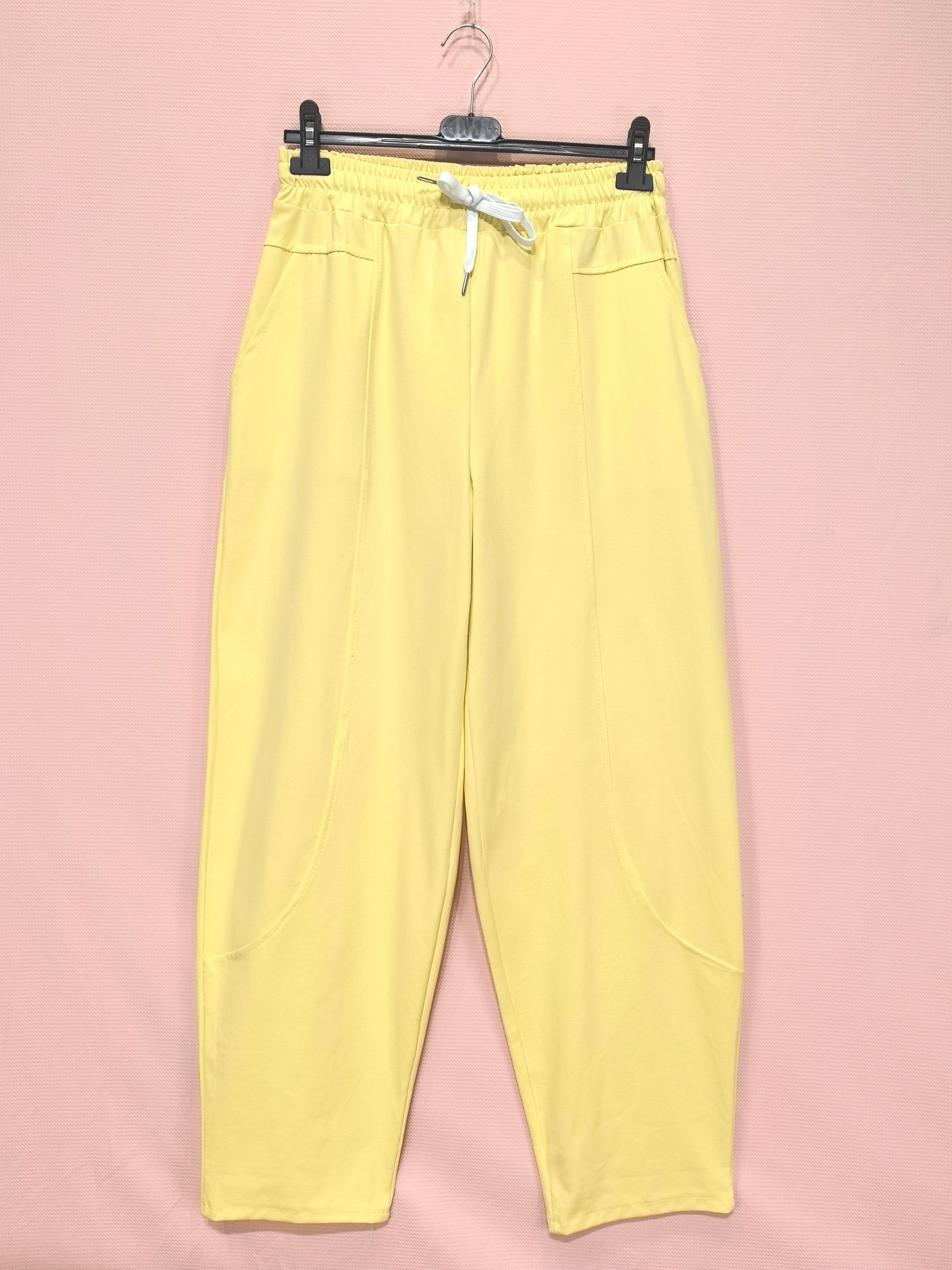 Pantalon carotte à taille élastique (x6)