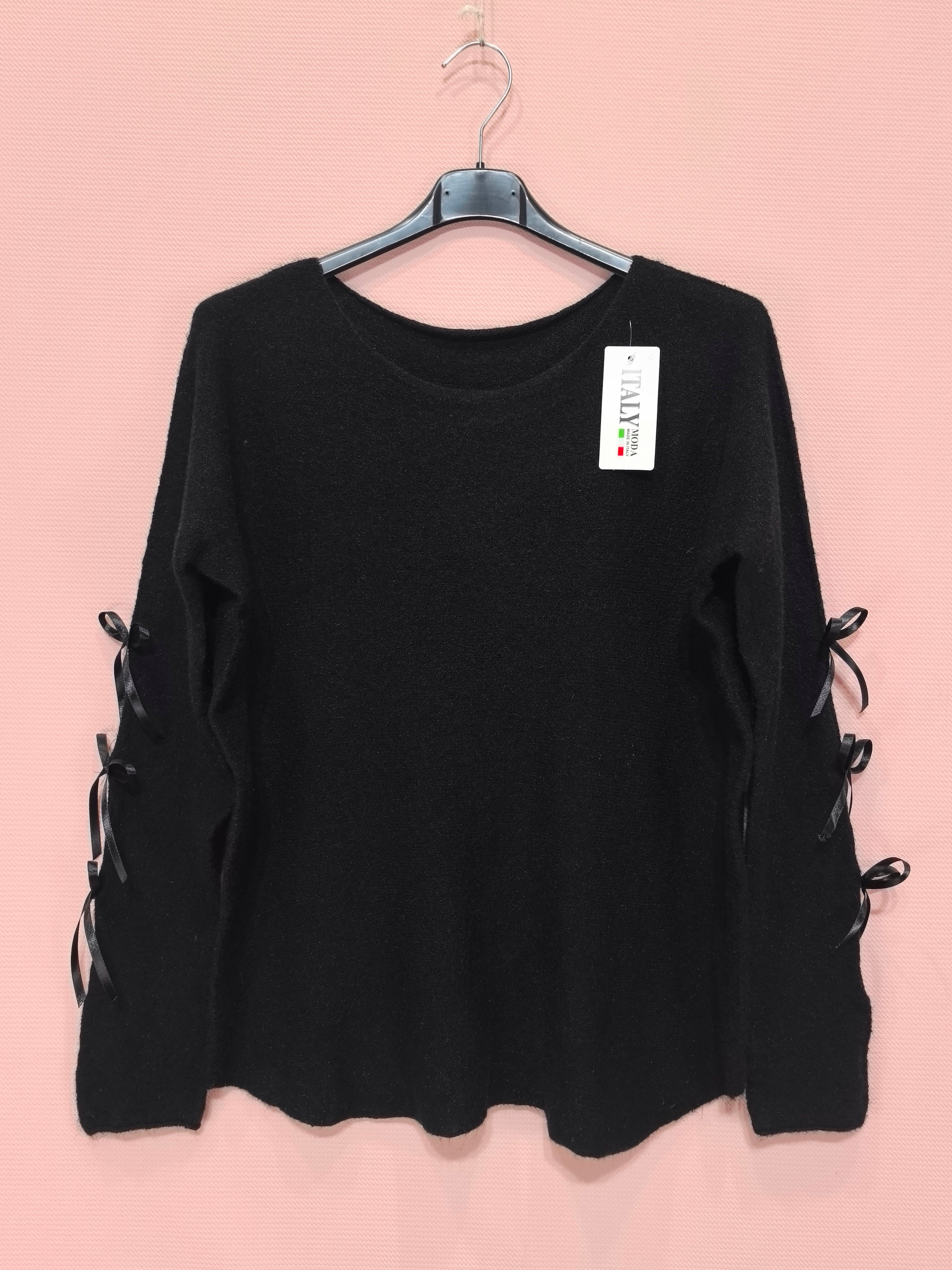 Pull avec nœuds satinés sur les manches （X8）