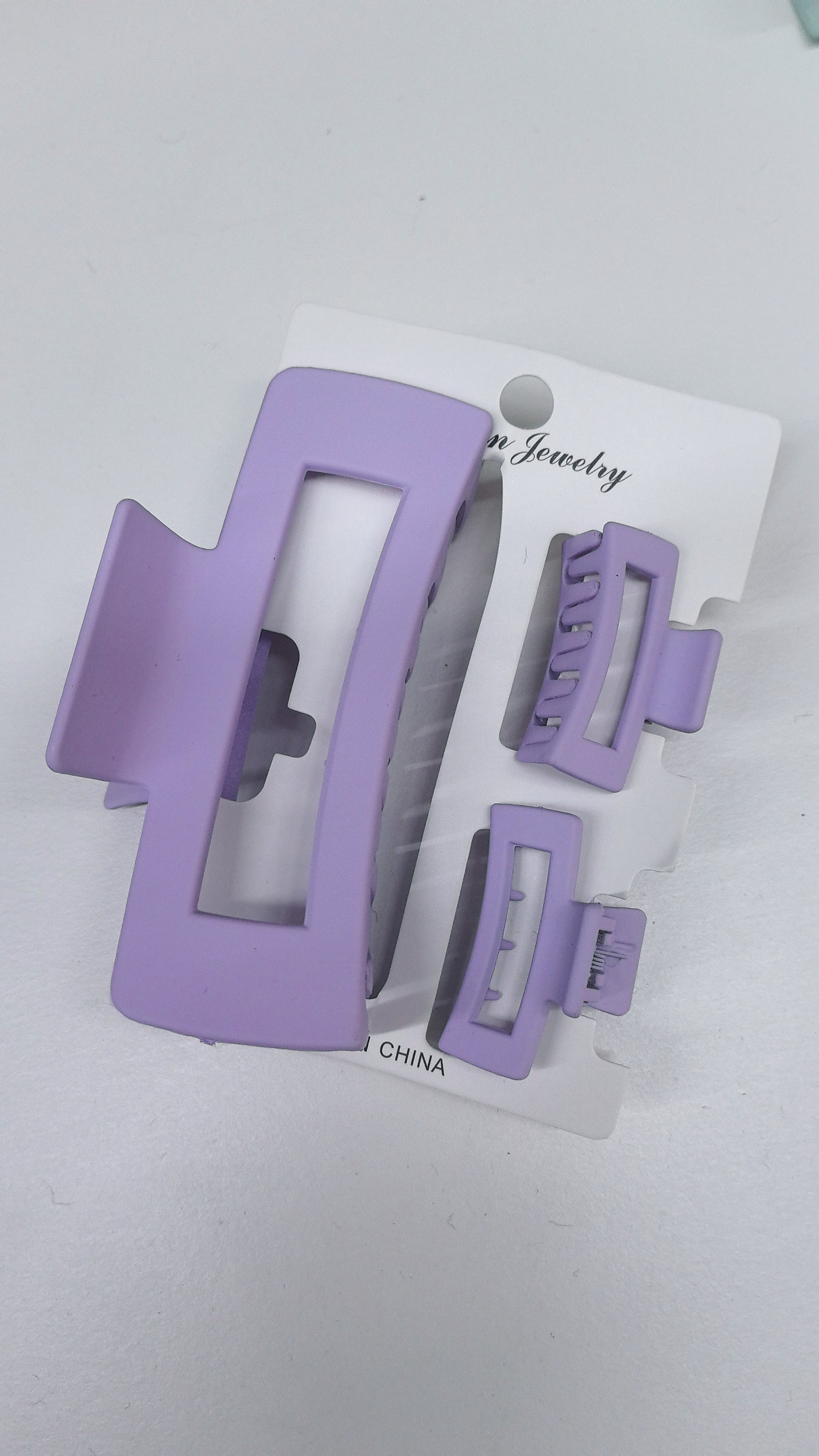 Lot de 3 Pinces à Cheveux Carrées(×12)