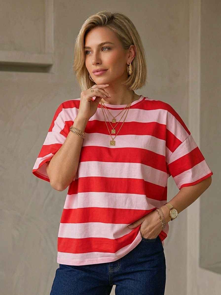 T-shirt OverSize À Rayures(x8)