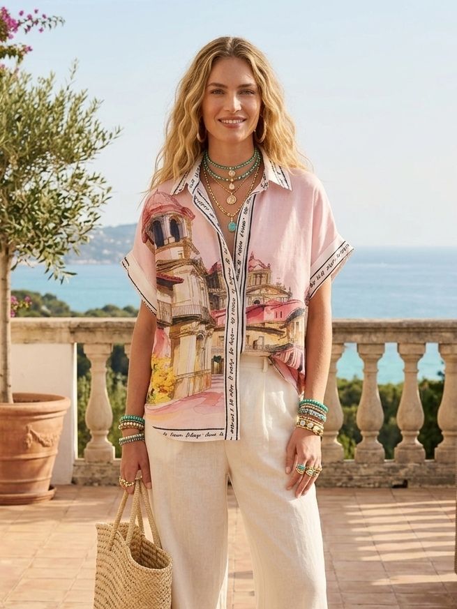 Chemise OverSize Imprimé Graphique (x6)