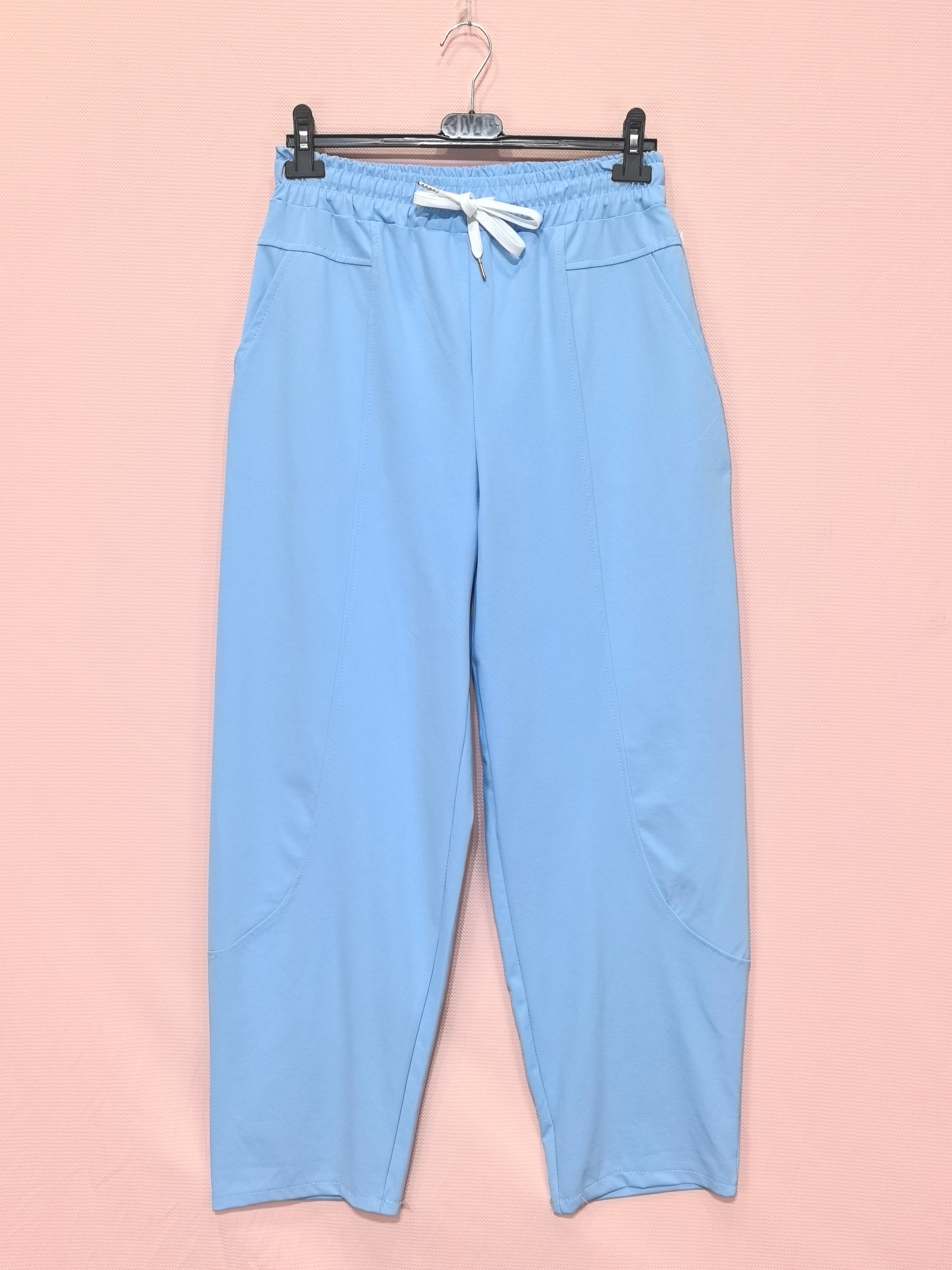 Pantalon carotte à taille élastique (x6)