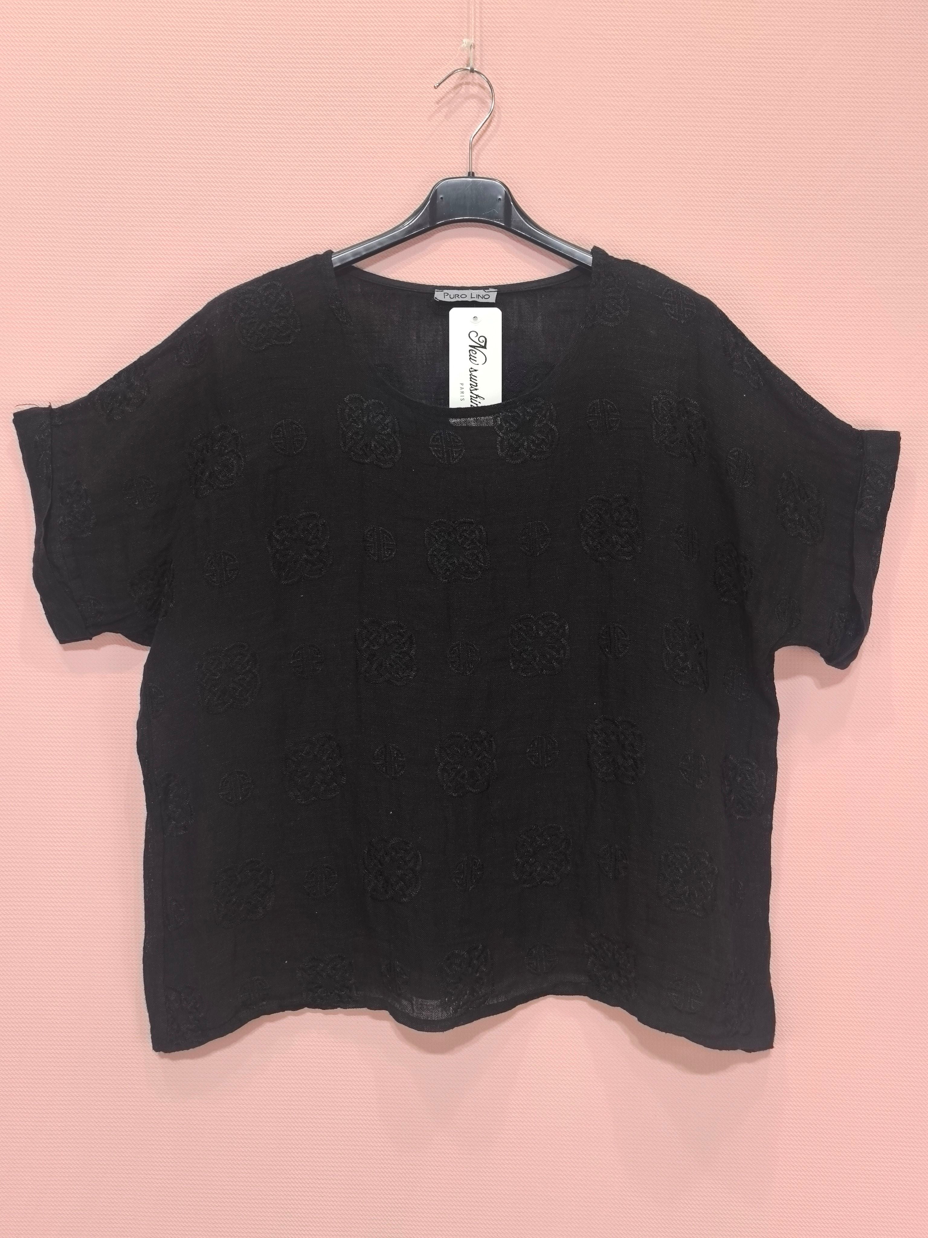 T-shirts Broderie En Lin （x8）