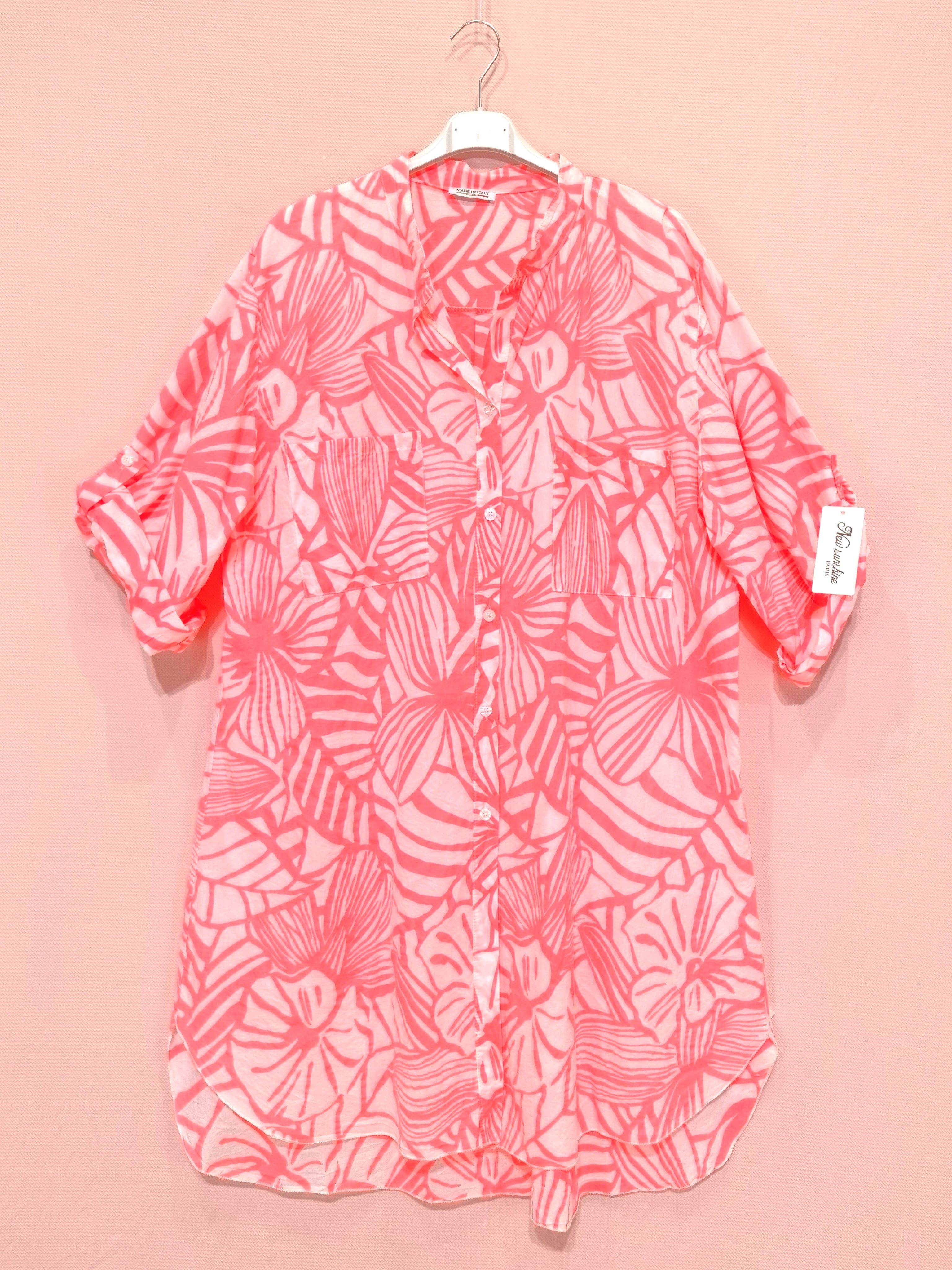 Robe chemise imprimée fluo (x6)