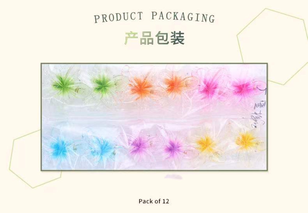 pinces  cheveux  forme  fleur (x12)#5