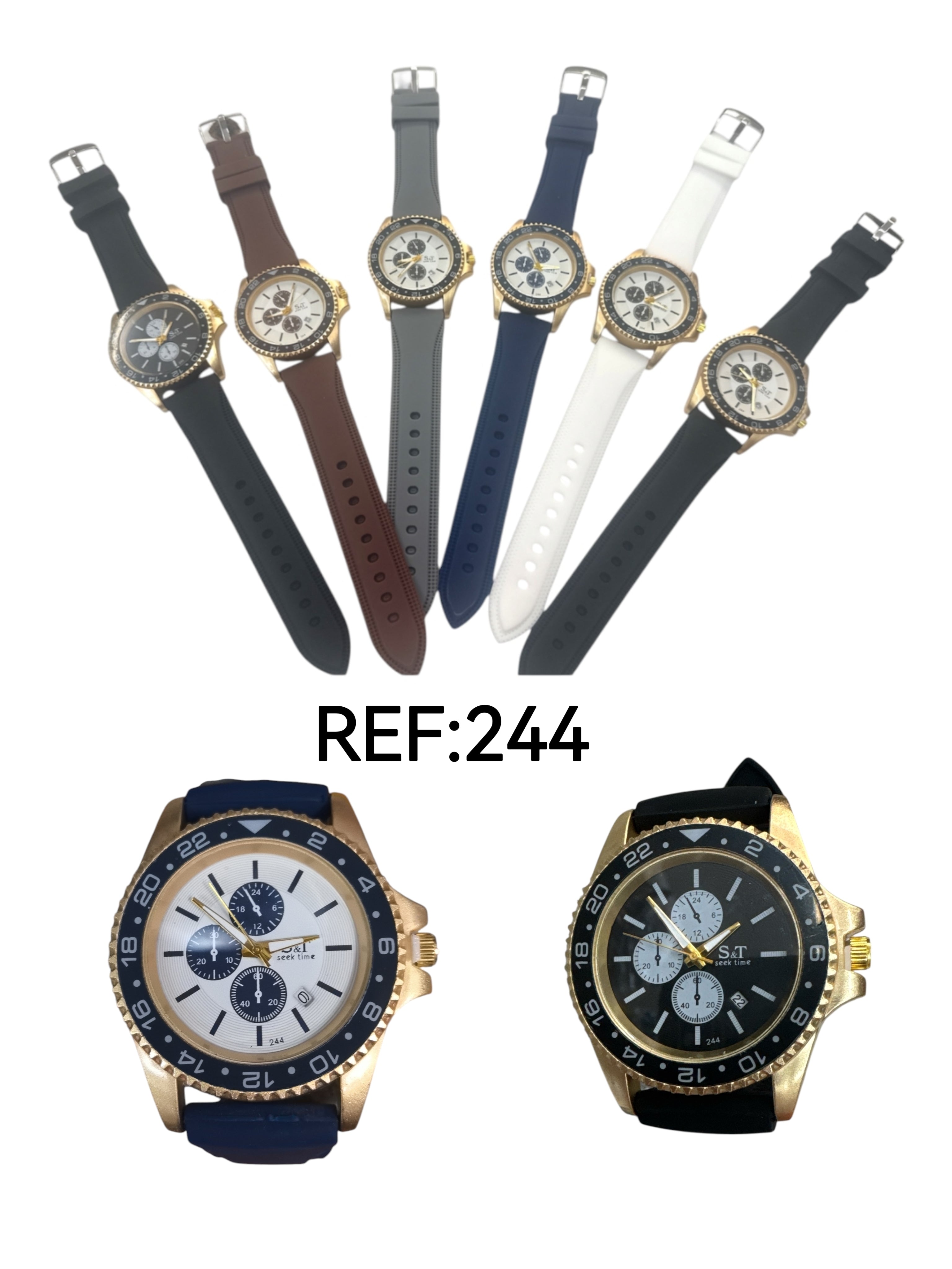 Montre homme avec date  (x6)