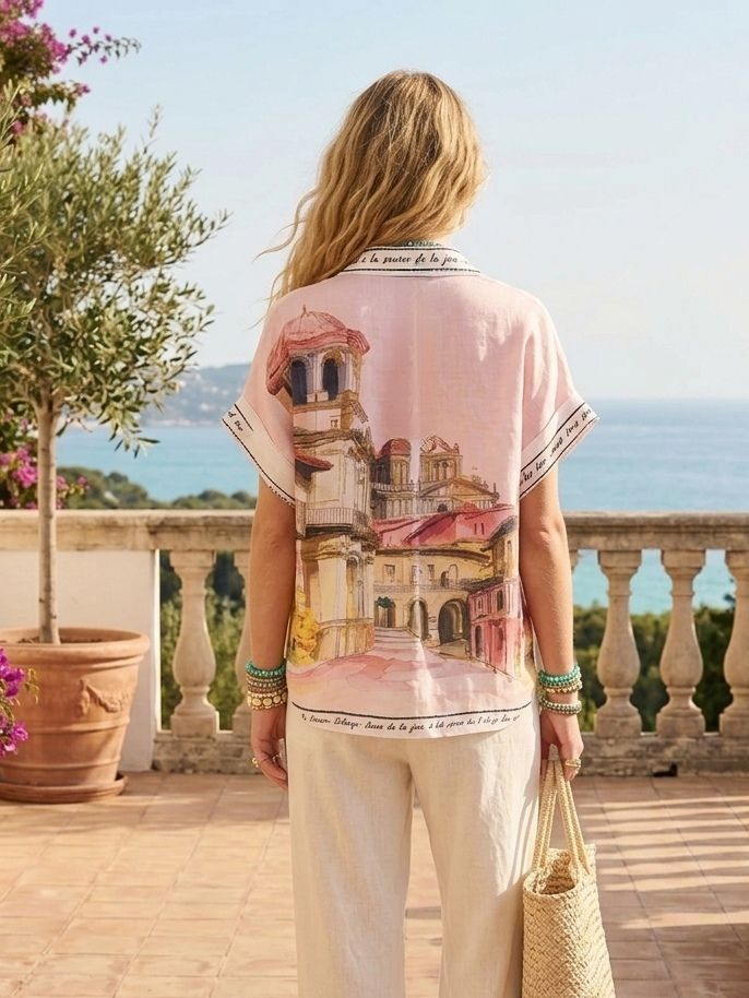 Chemise OverSize Imprimé Graphique (x6)