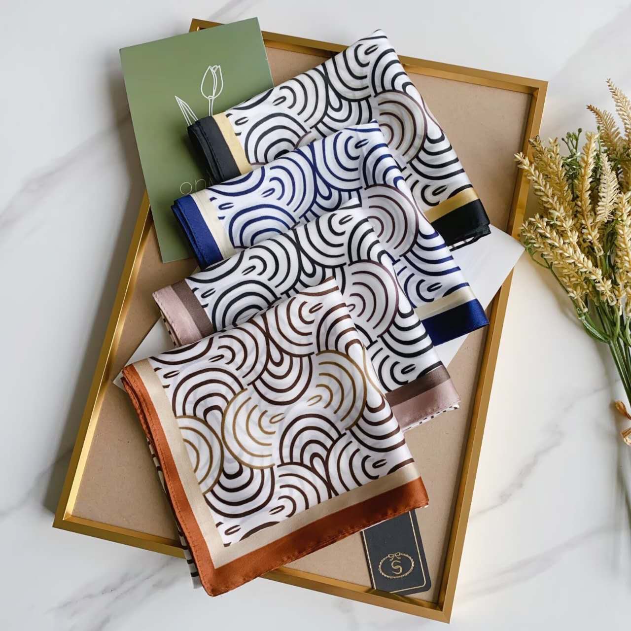 Foulard Carré touche soie 70cmx70cm (x12)#20