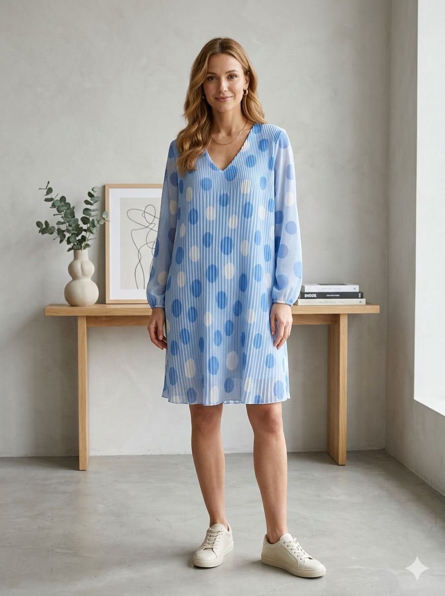 Robe Plissé Imprimée (x6）