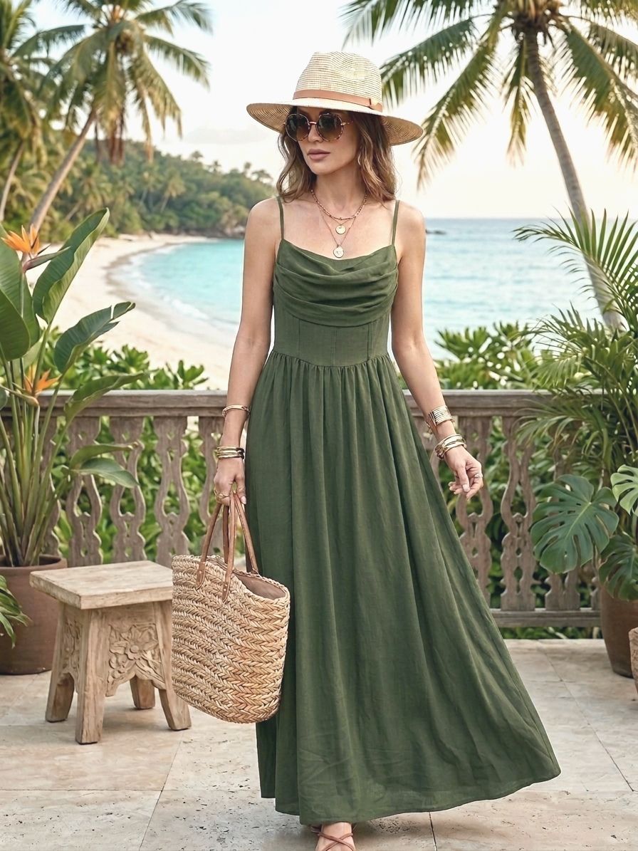 Robe Longue À Bretelles (x6)