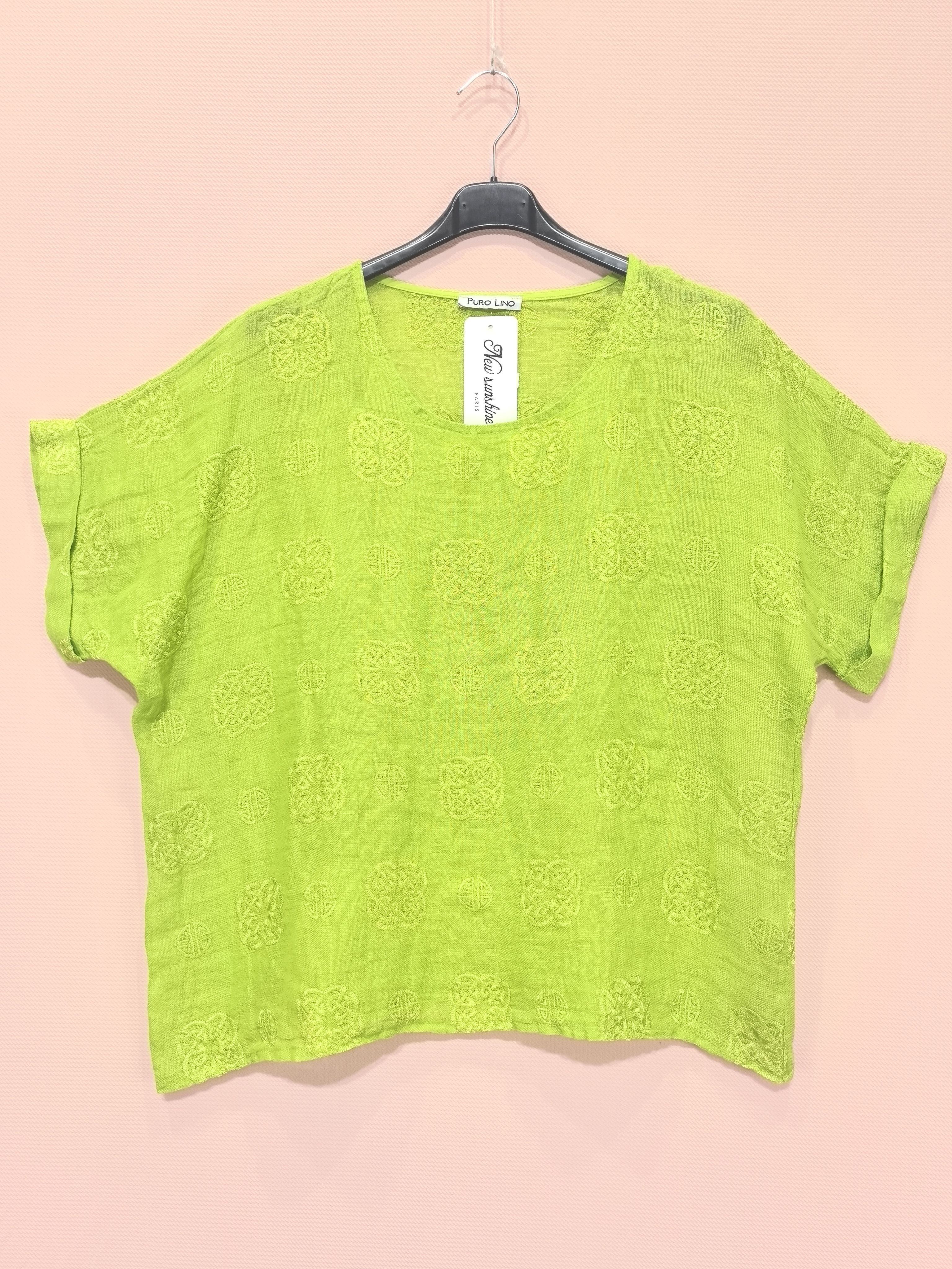 T-shirts Broderie En Lin （x8）