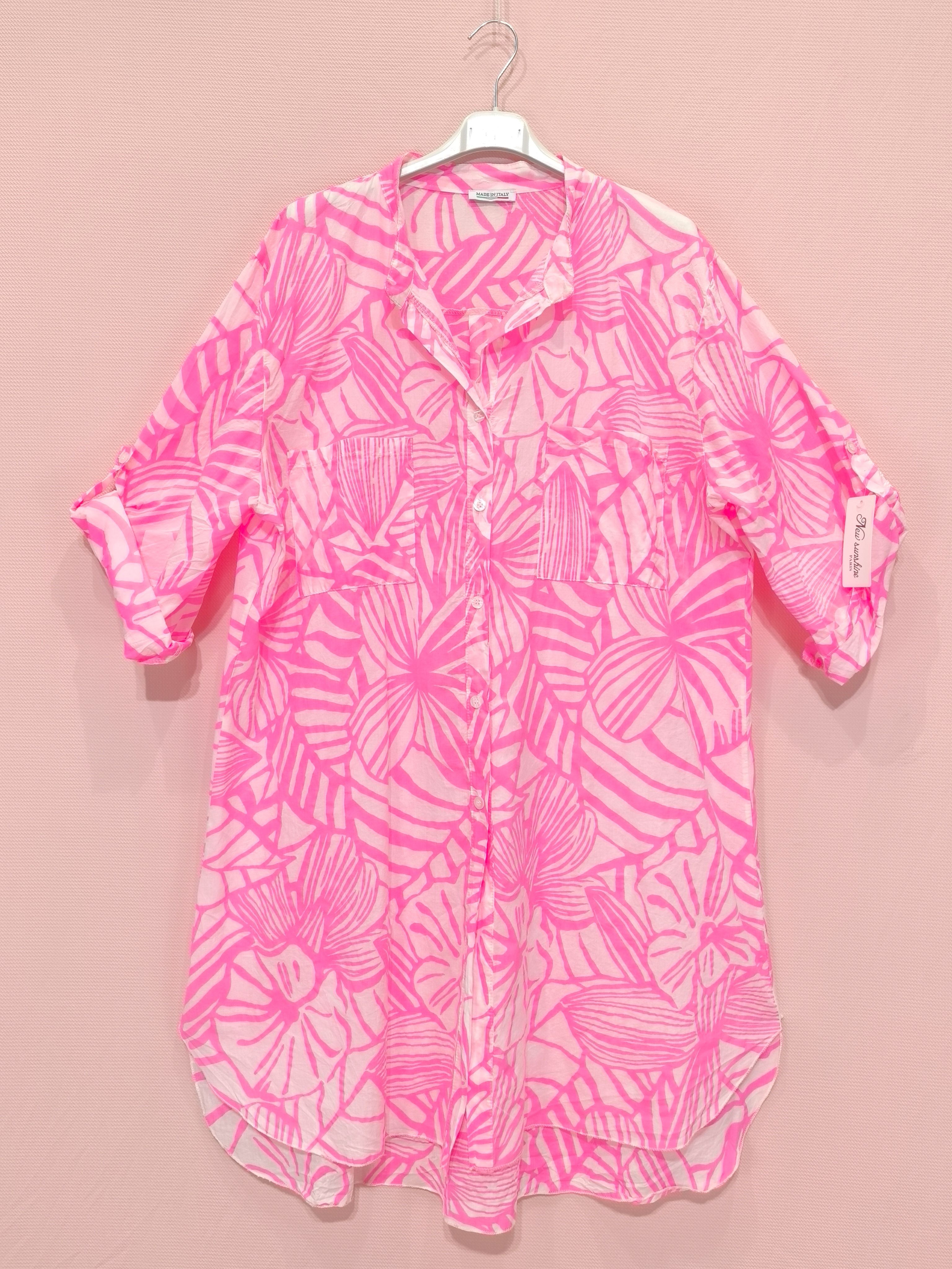 Robe chemise imprimée fluo (x6)