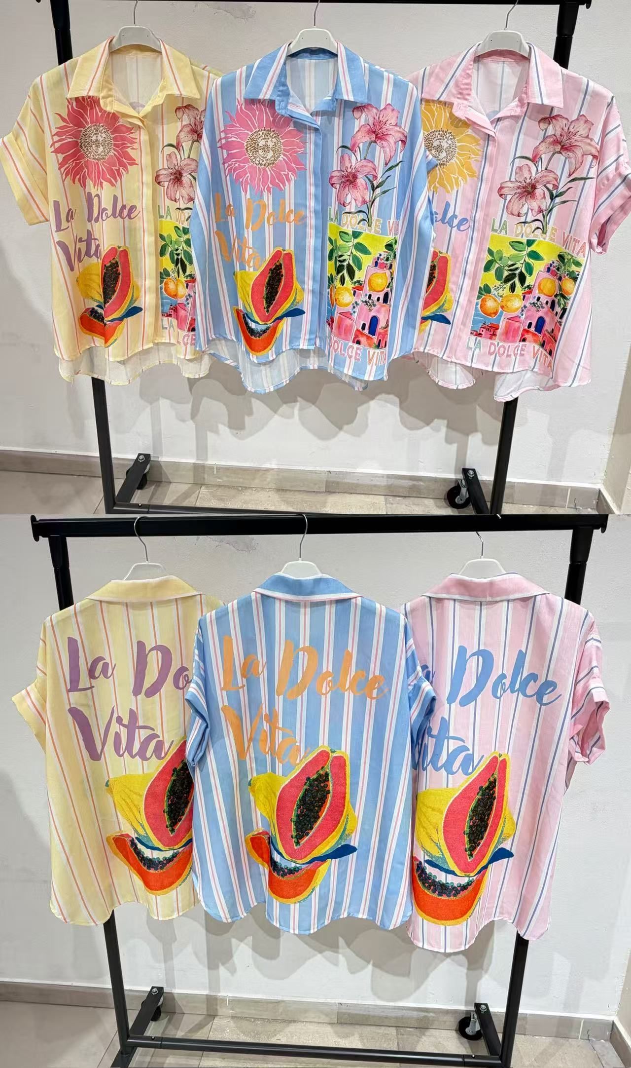 Chemise OverSize Imprimé Graphique ( x6)