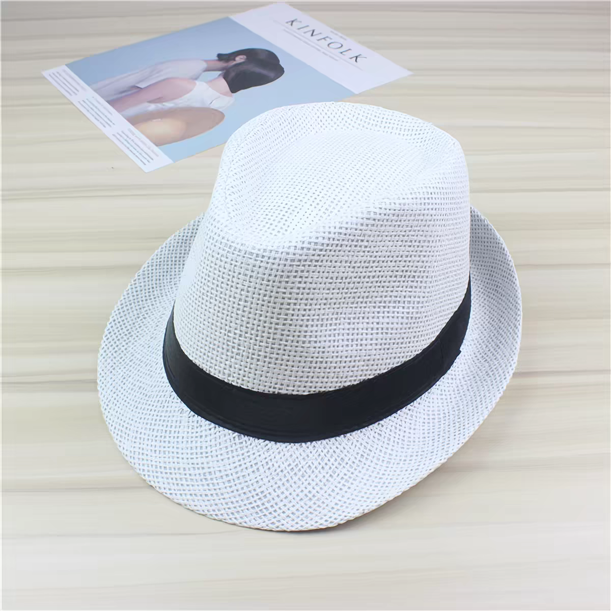 Chapeau de paille trilby borsalino (x12)#047