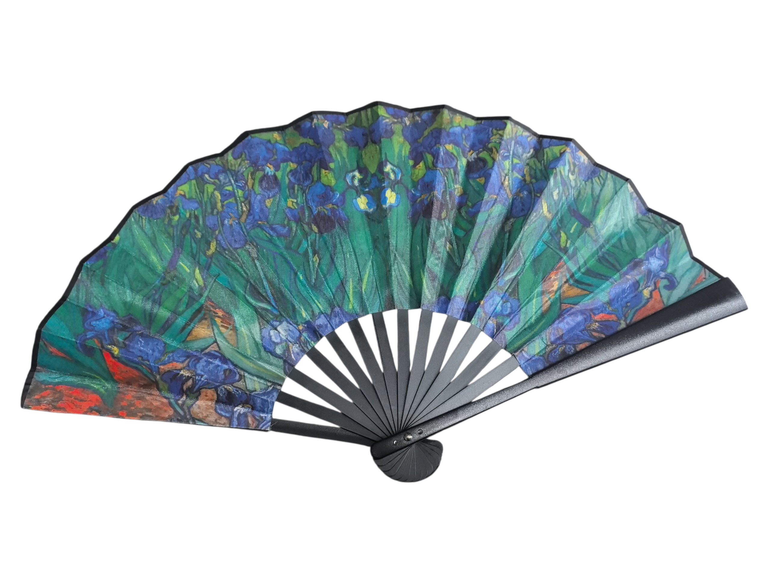 Éventails motif fleur double face (x12)#26