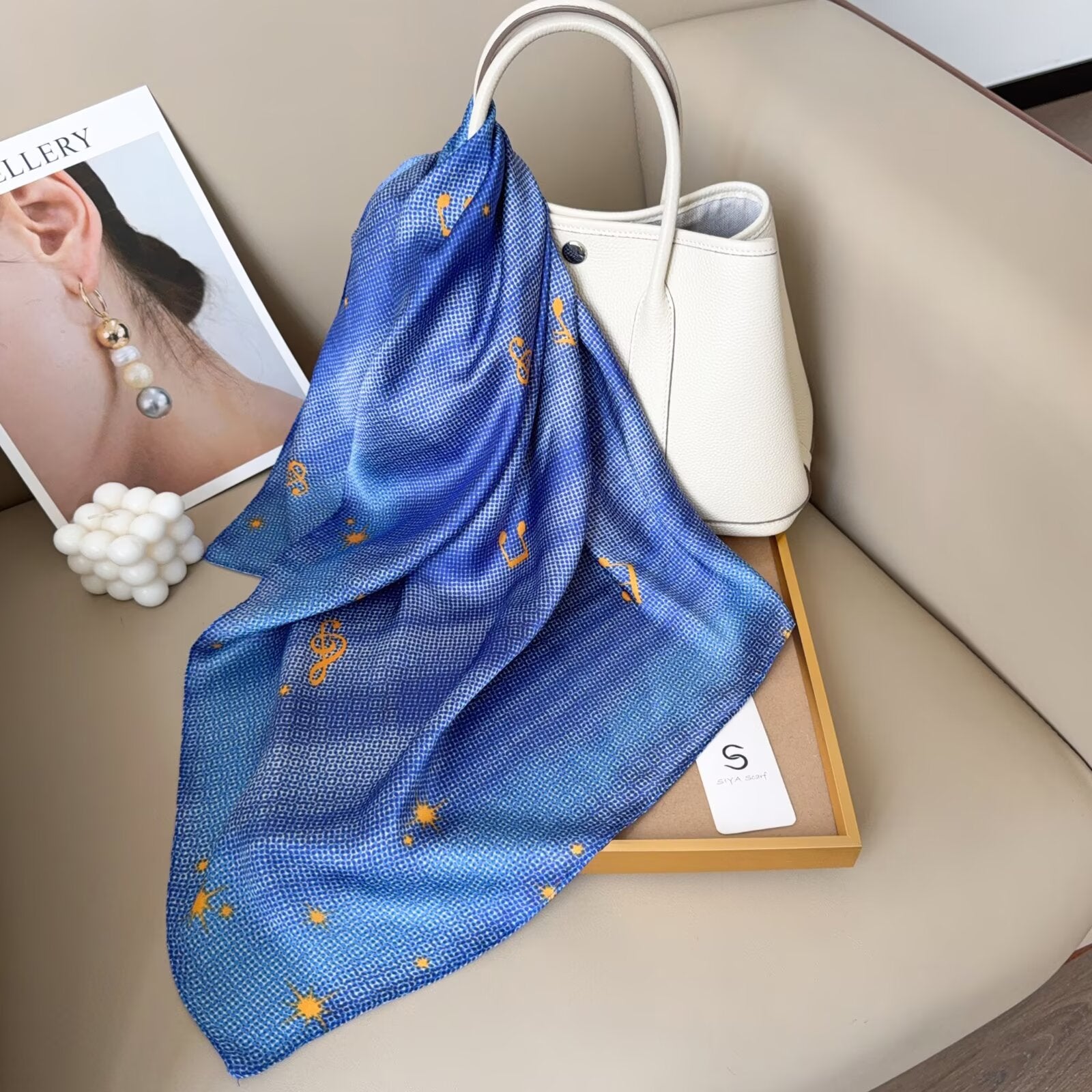 Foulard Carré touche soie 70cmx70cm (x12)#22