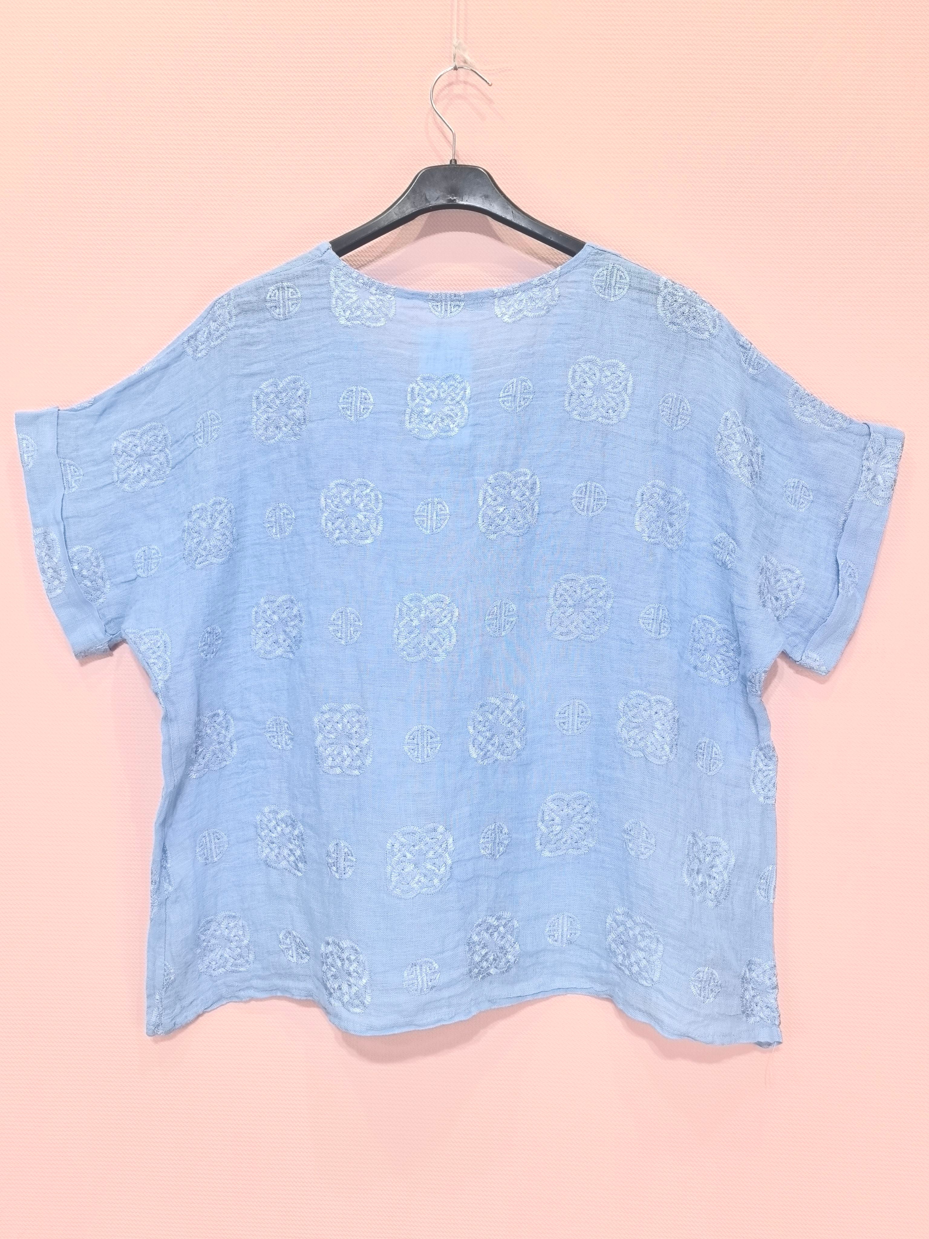 T-shirts Broderie En Lin （x8）