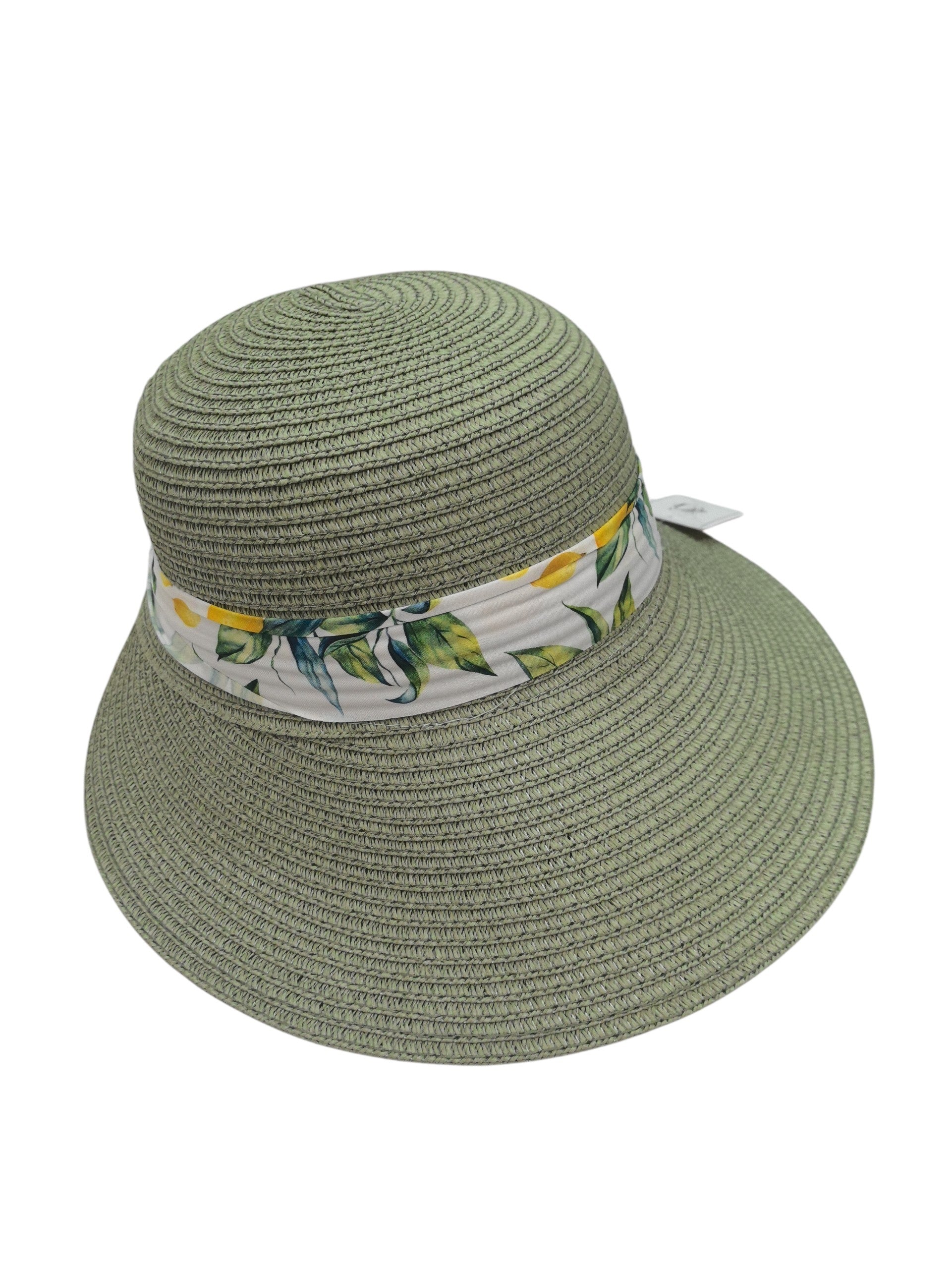 Chapeau de paille femme à bandeau citron (x12)