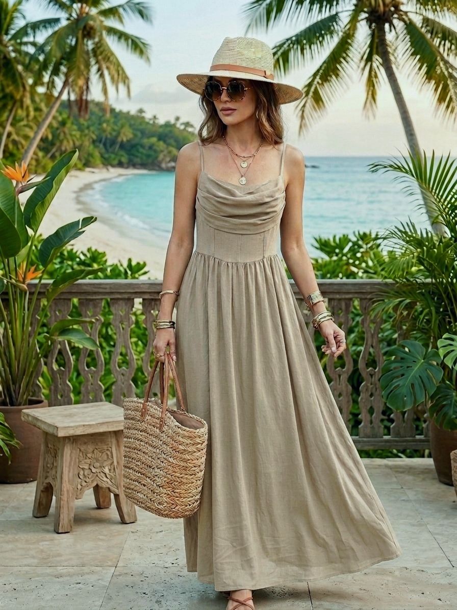 Robe Longue À Bretelles (x6)