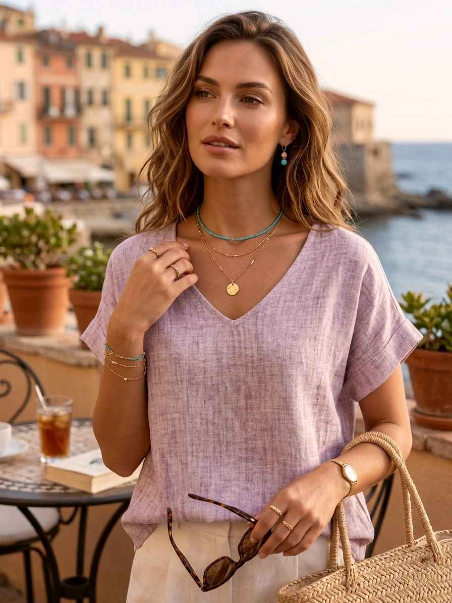 Blouse Avec Dos En Crochet Artisanal(x8)