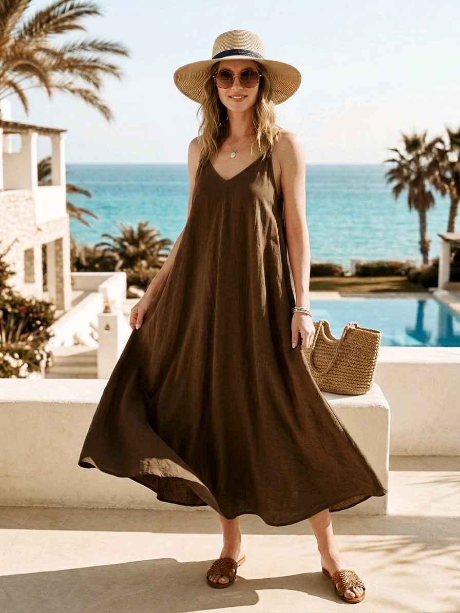 Robe À Bretelles En Coton Légère (x6)