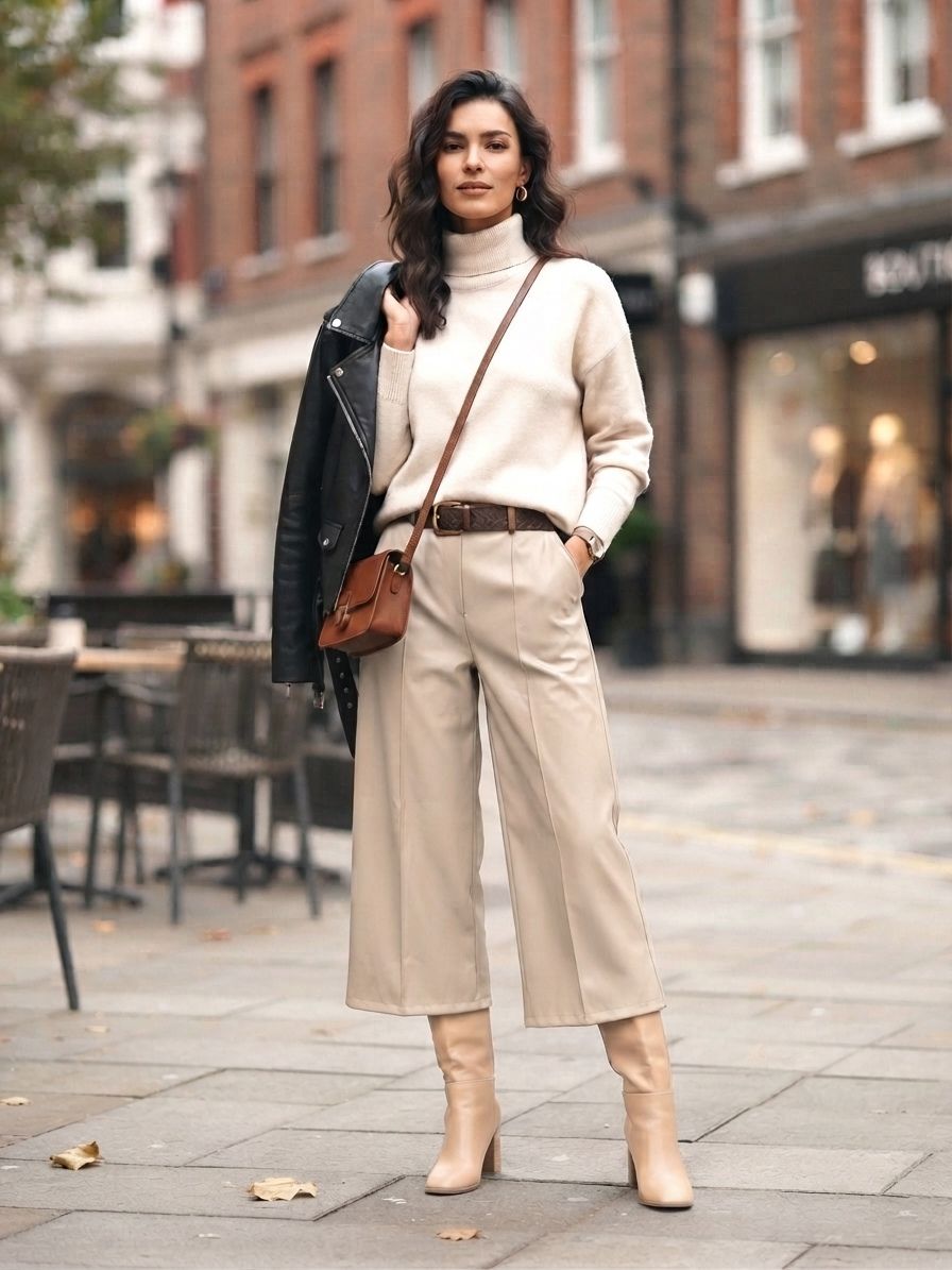 Jupe-culotte En Cuir (x6)