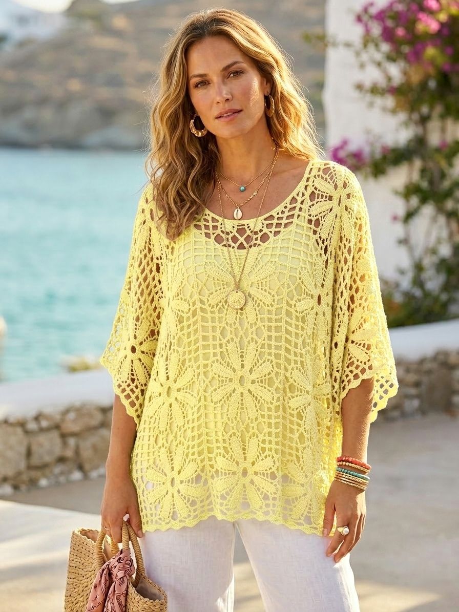 Haut En crochet 2 Pièces (x6)