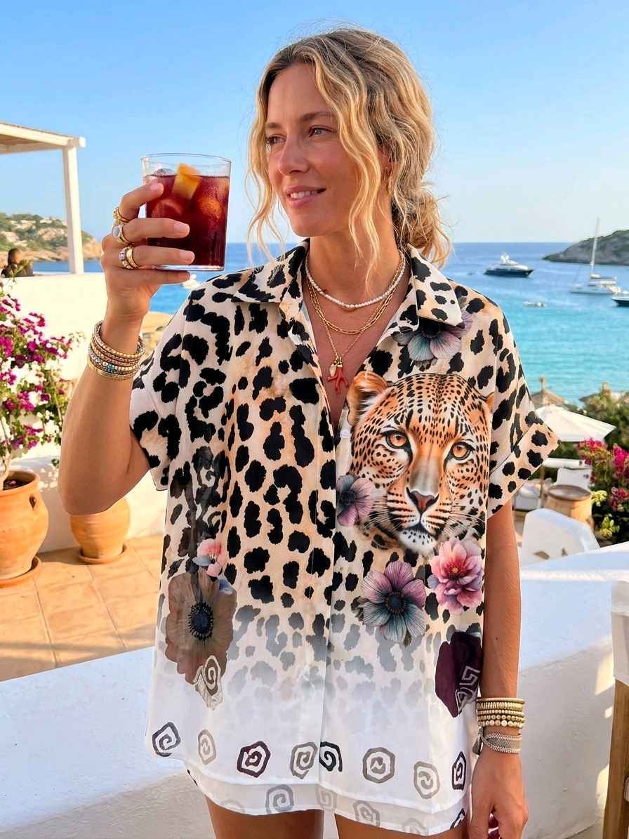 Chemise OverSize Imprimé Graphique (x6)