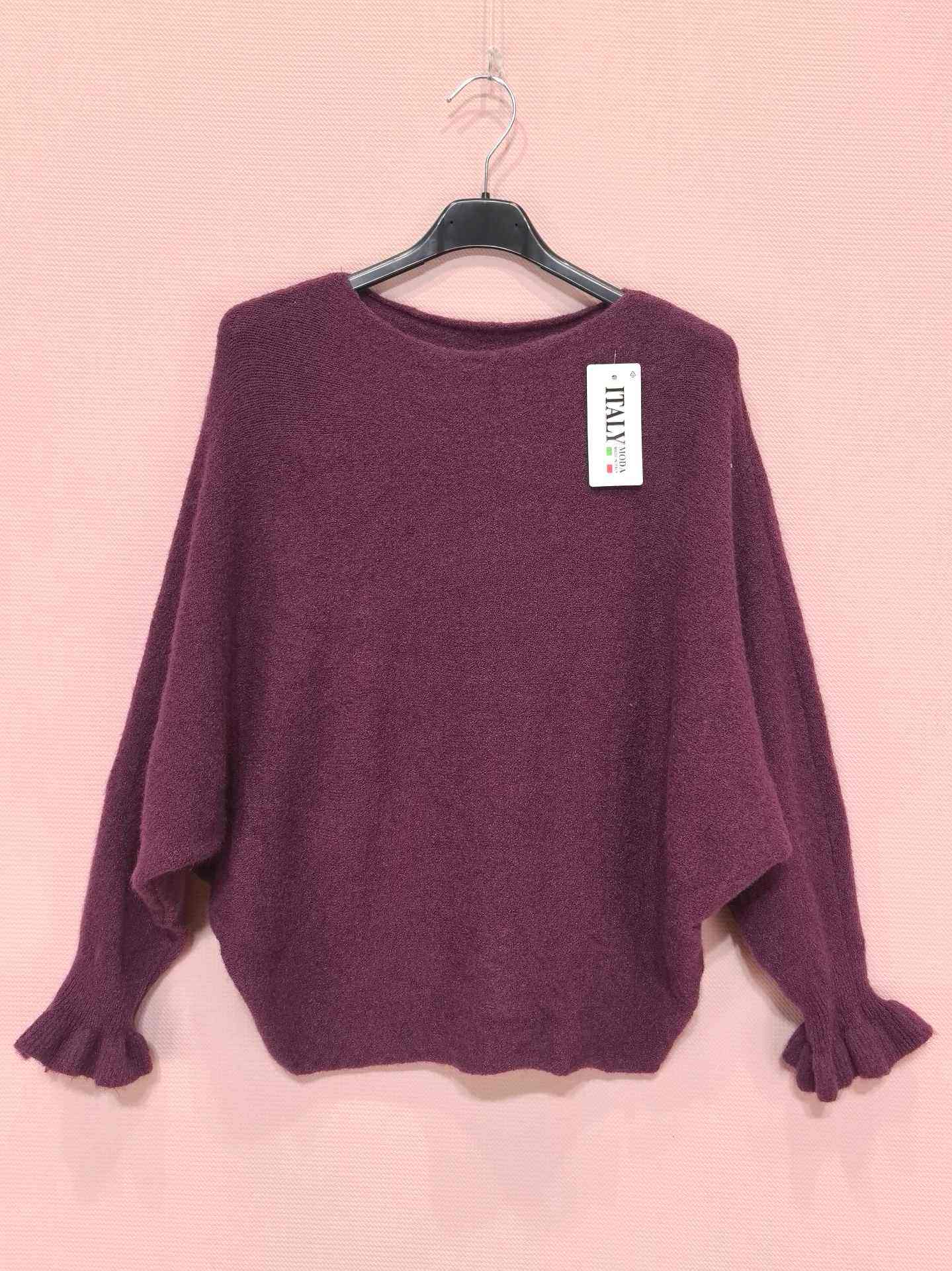 Pull Chauve-Souris à Manches Froncées (x8)
