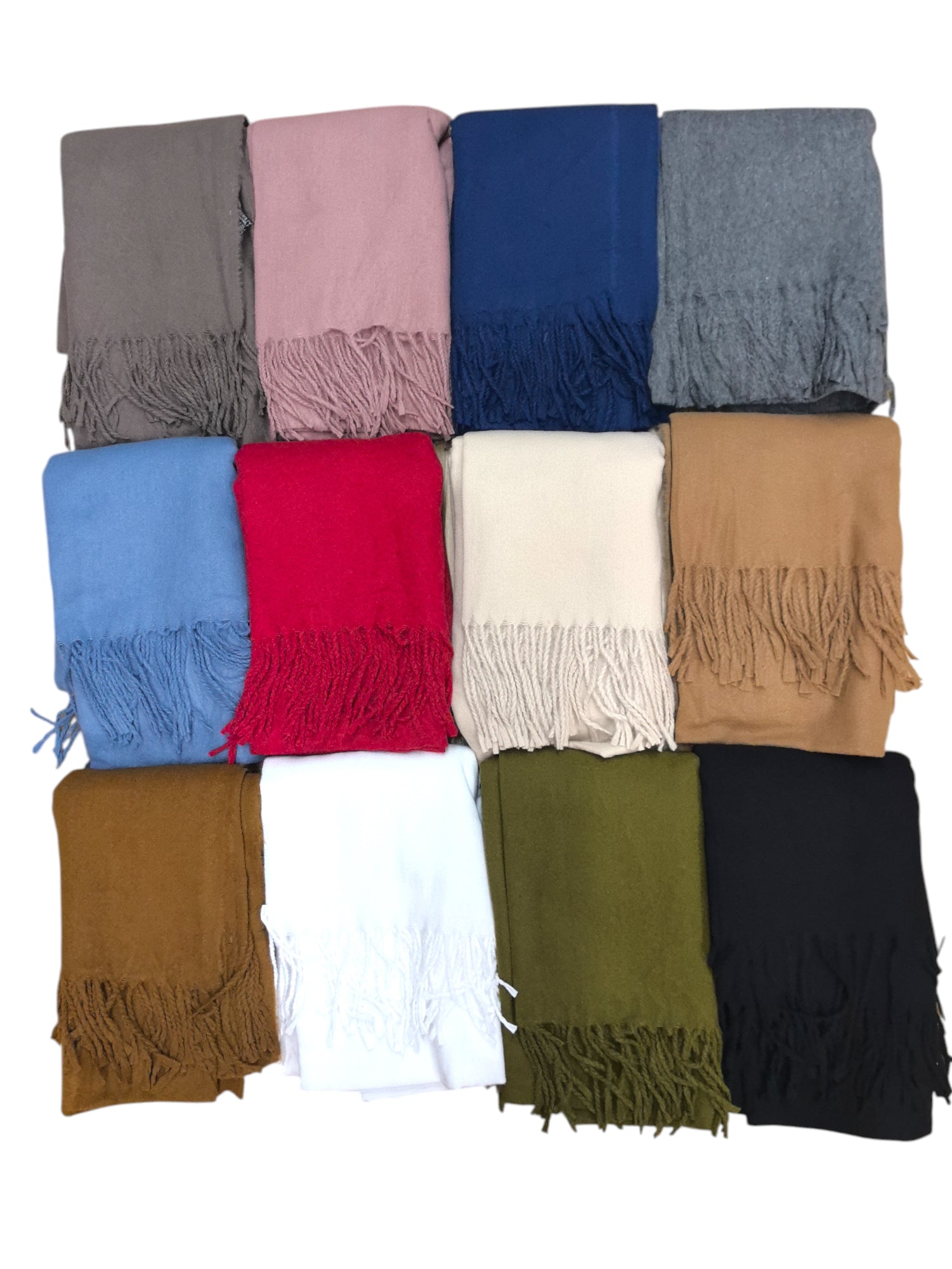 Écharpe châle couleur  unie (x12)#1a