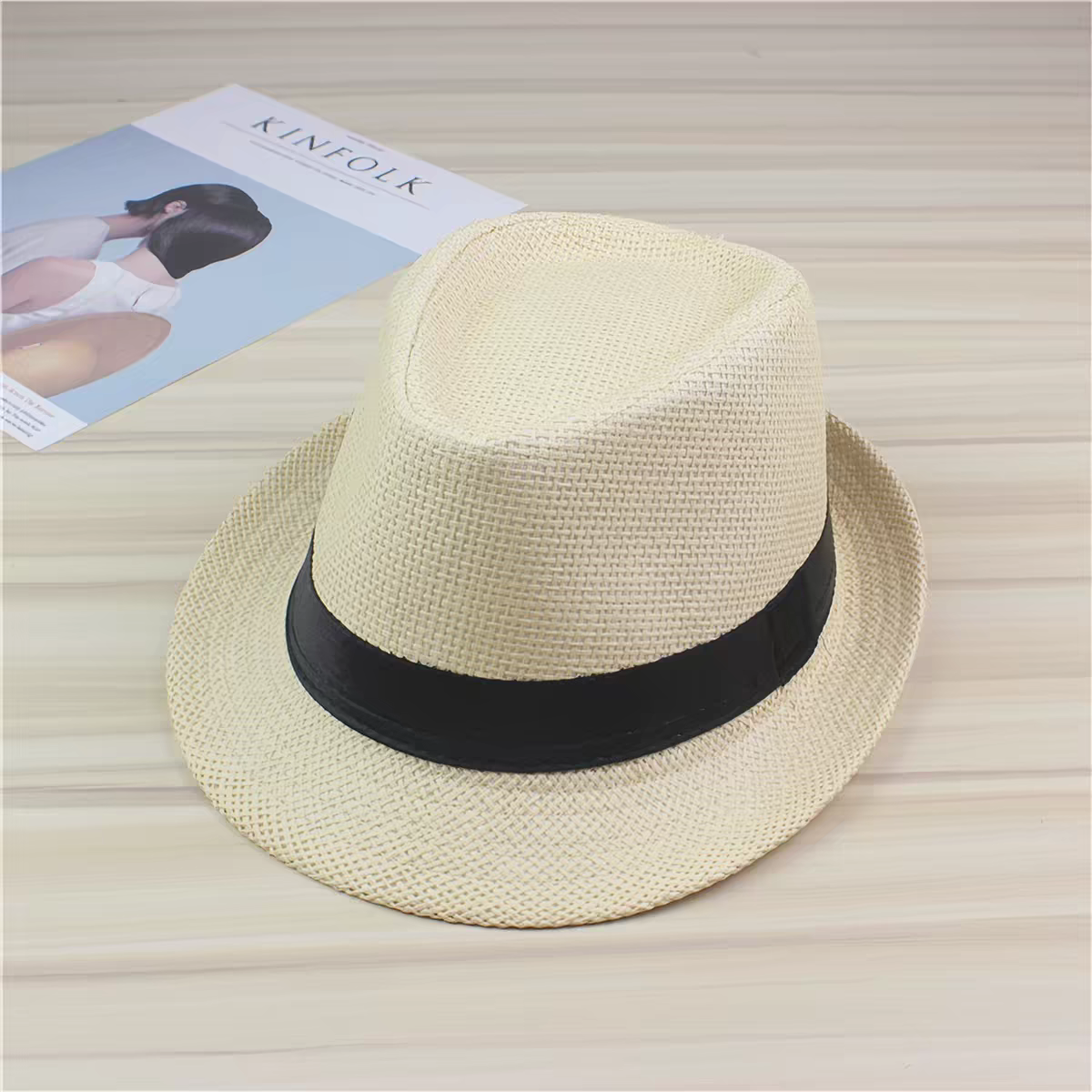 Chapeau de paille trilby borsalino (x12)#047