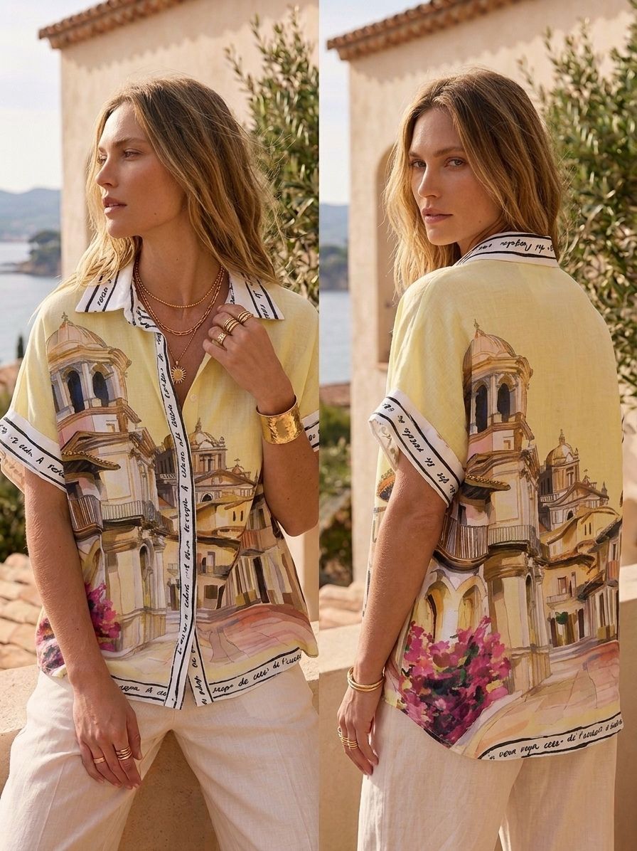 Chemise OverSize Imprimé Graphique (x6)