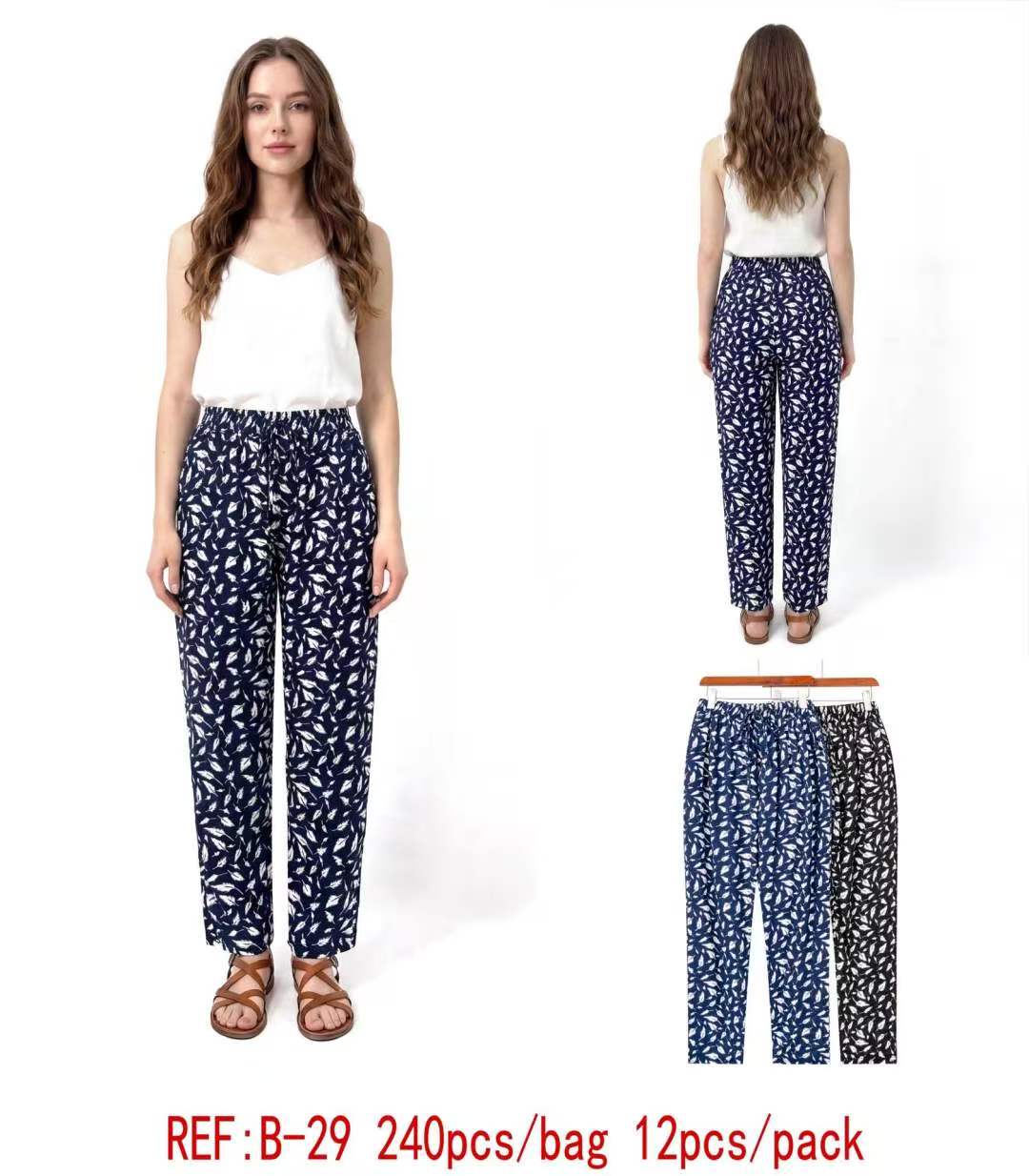 Pantalon Fluide Imprimé  (x12)#29