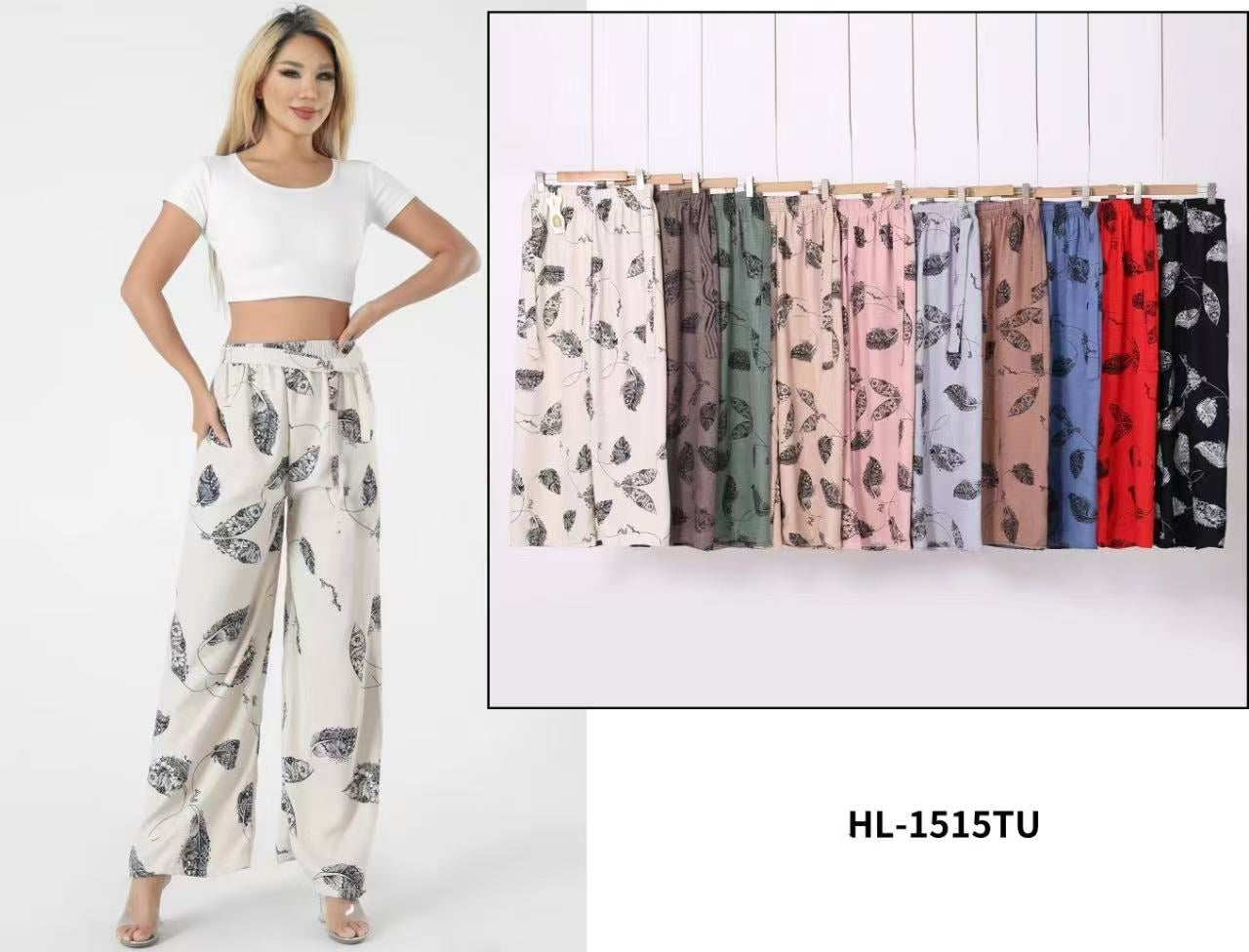 Pantalon palazzo   imprimé(x12)#1515