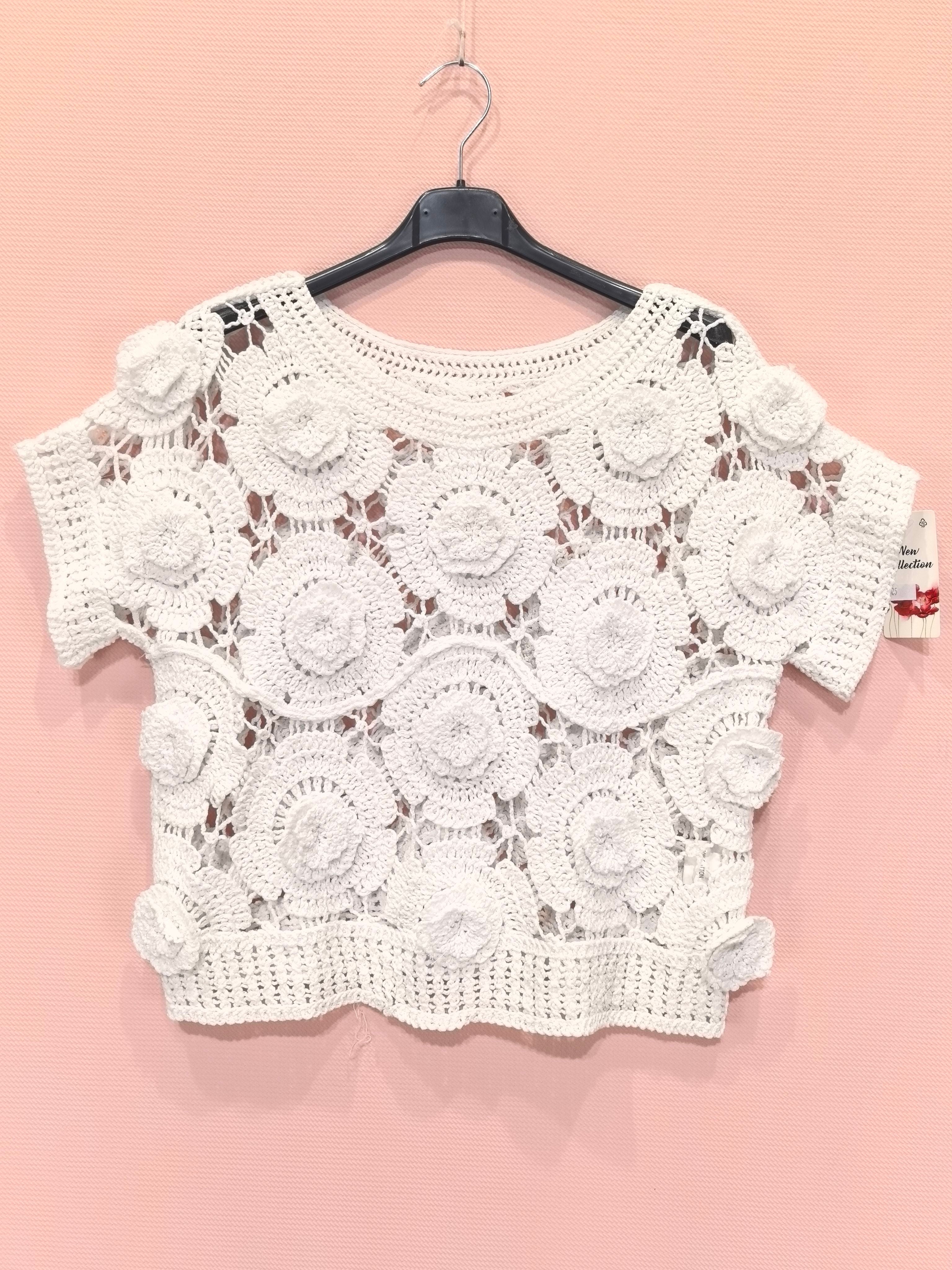 Top Crochet Floral (x6)
