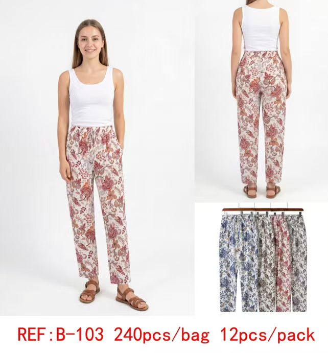 Pantalon Fluide Imprimé  (x12)#103
