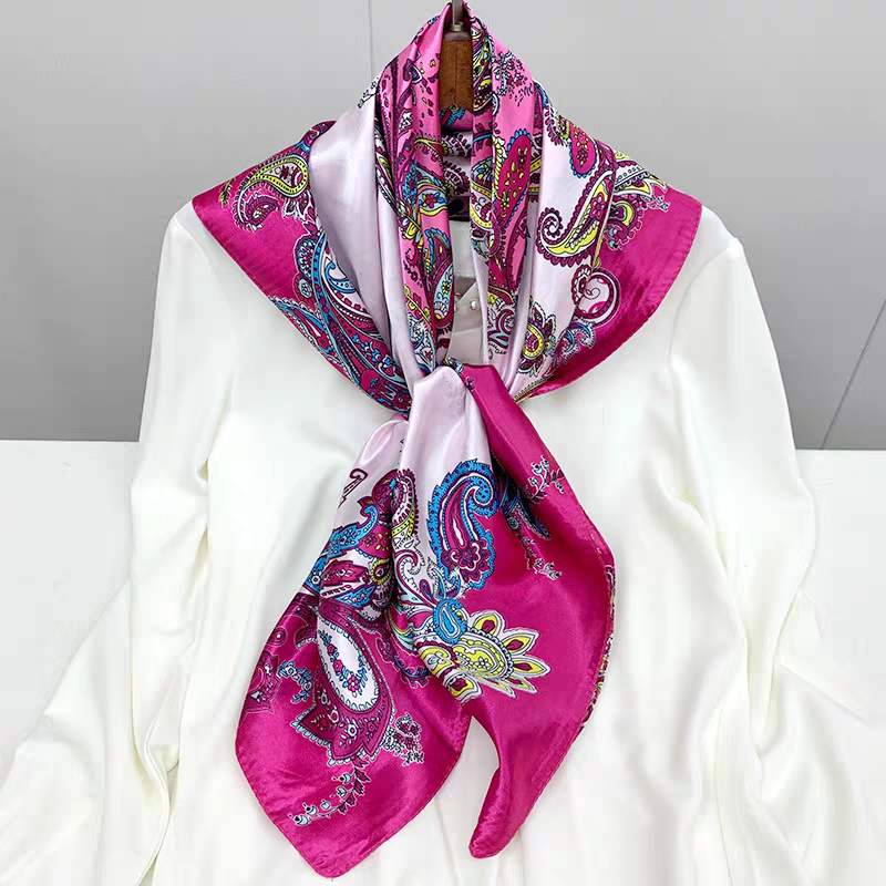 Foulard carré  90cm imprimé fantaisie (x10)#57