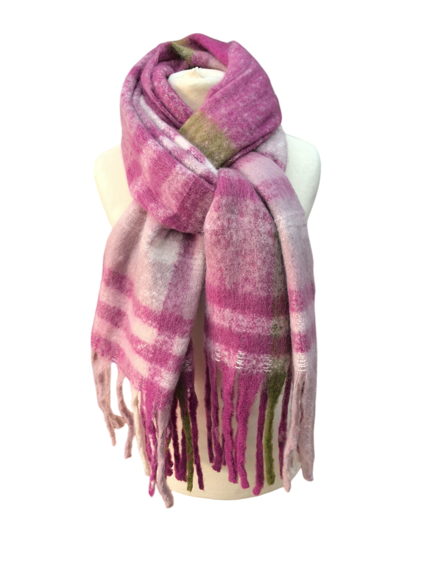 Écharpe châle multicolore épaisse (x12)#14